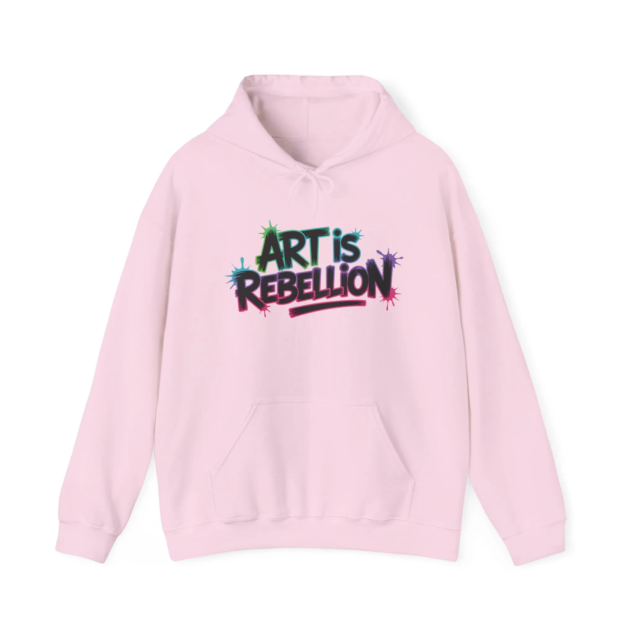 Art Is Rebellion Hoodie, Women's Graffiti Street Art Hooded Sweatshirt, Rebel Graphic Statement Pullover, Heavy Blend™ Hooded Sweatshirt - Image 31