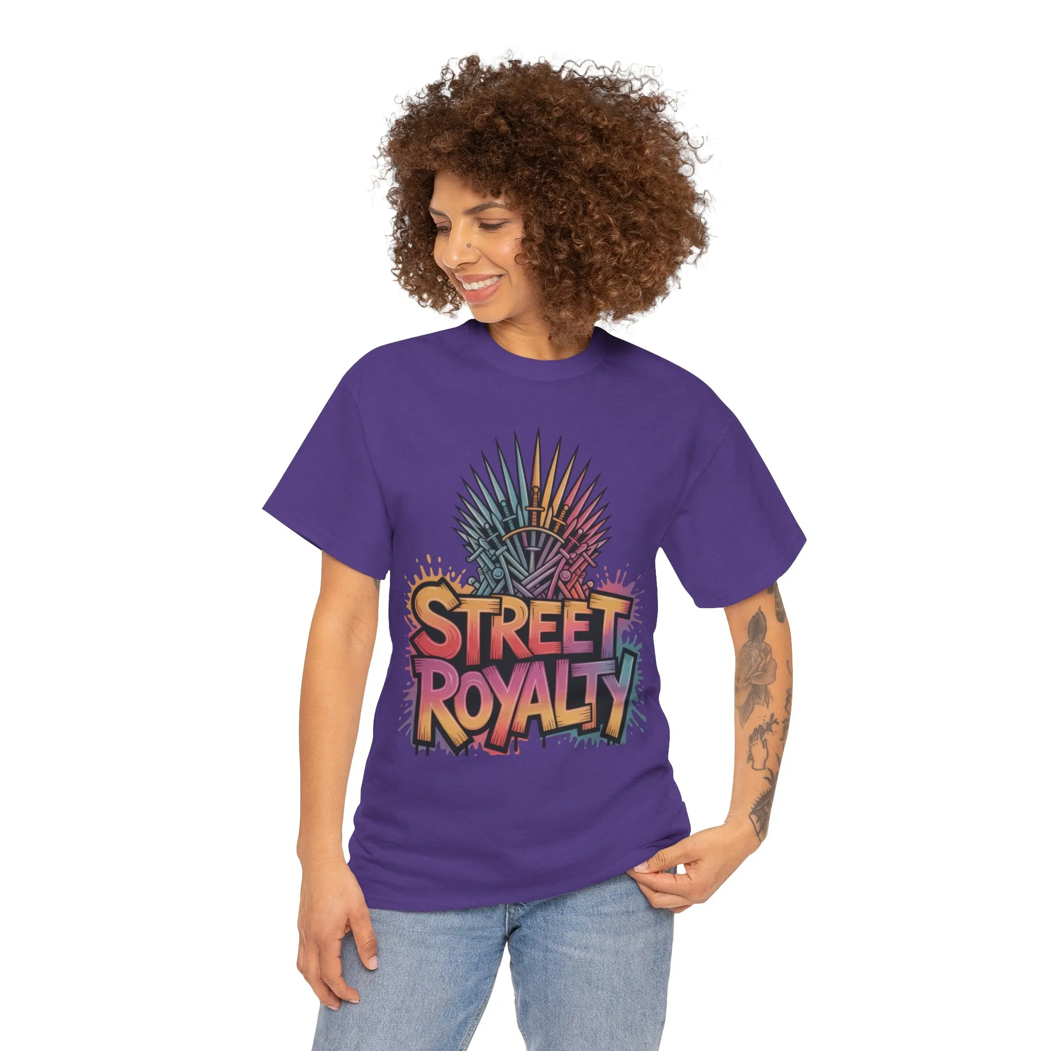 Street Royalty Women's T-Shirt, Graffiti Crown Graphic Tee, Urban Streetwear Top for Trendy Skater Girls - Image 19