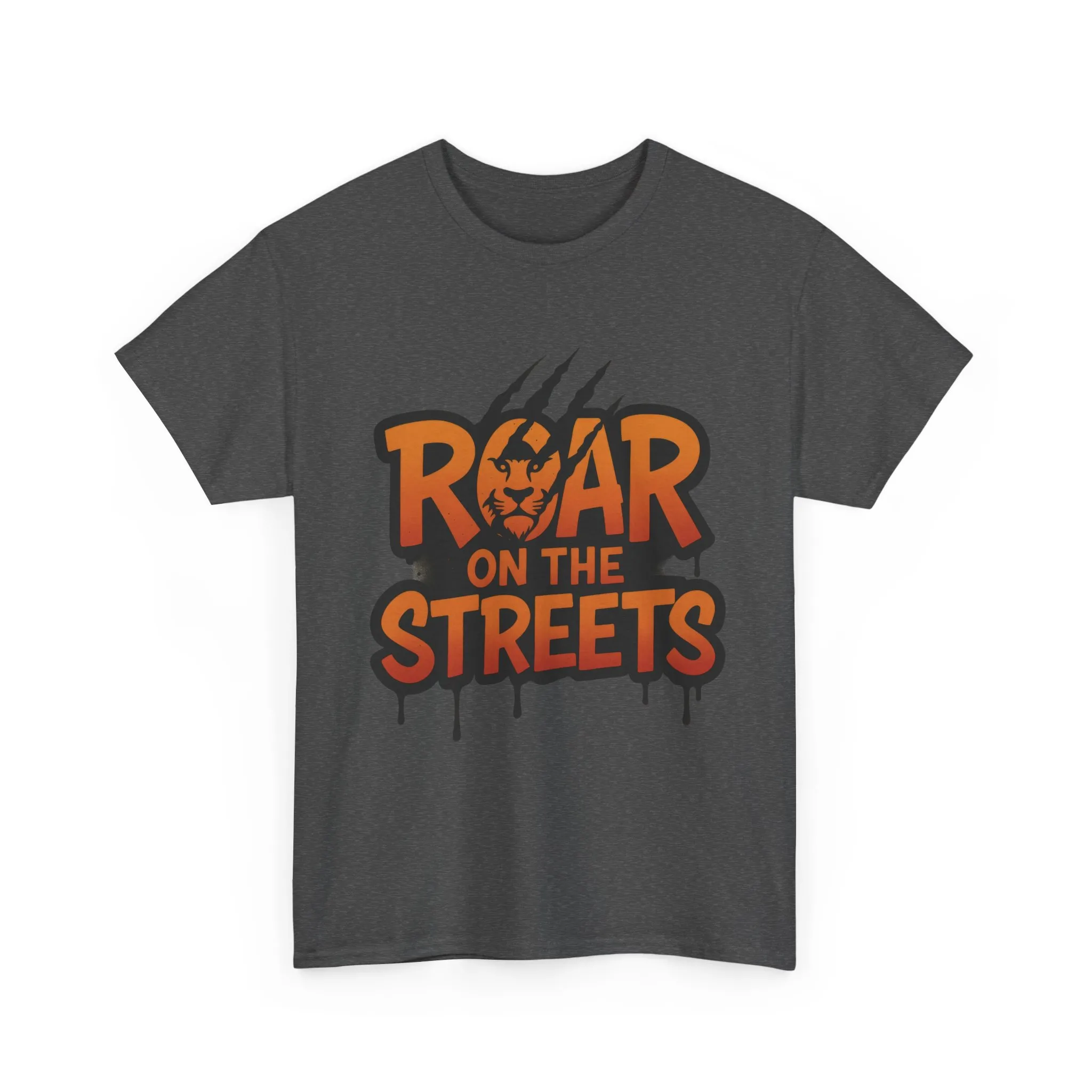 Roar on the Streets Lion Graphic Mens Urban T-Shirt, Lion Shirt - Image 13