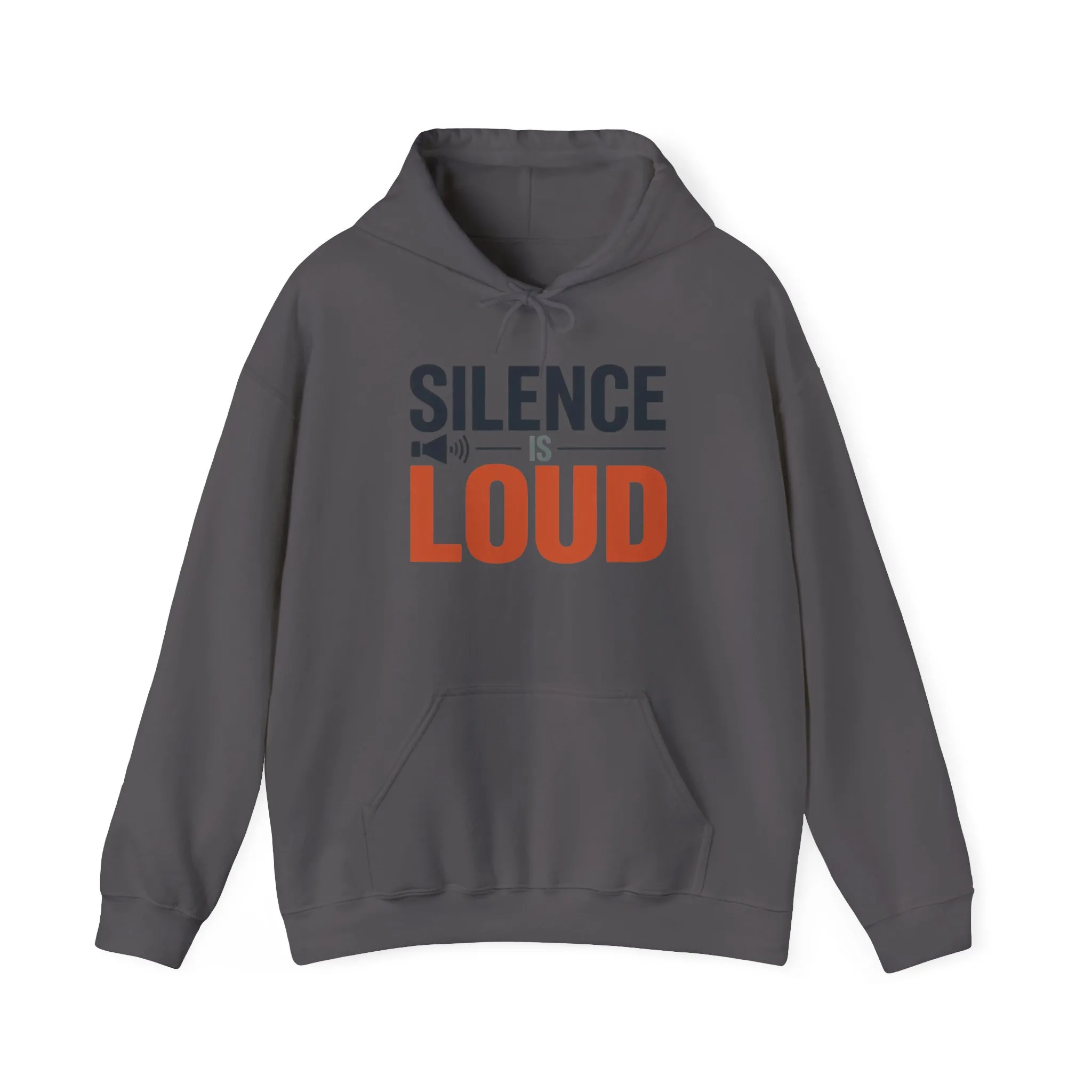 Mens Heavy Blend™ Hooded Sweatshirt, Silence Is Loud Graphic Motivational Mens Hoodie - Image 25