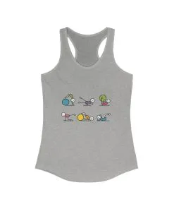 Women's Ideal Racerback Tank, Fit Fun Pilates Womens Tank Top, Cute Workout Shirt, Funny Yoga Gym Top for Women