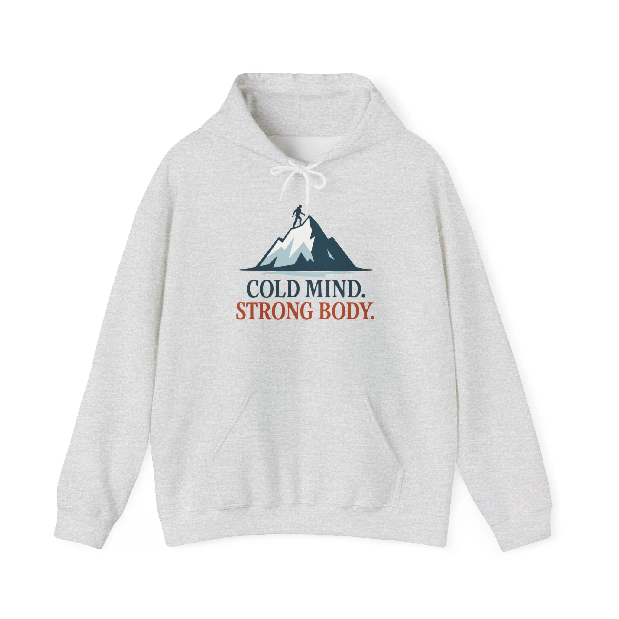 Mens Heavy Blend™ Hooded Sweatshirt, Cold Mind Strong Body Sweatshirt, Nordic Mountain Minimalist Pullover - Image 5