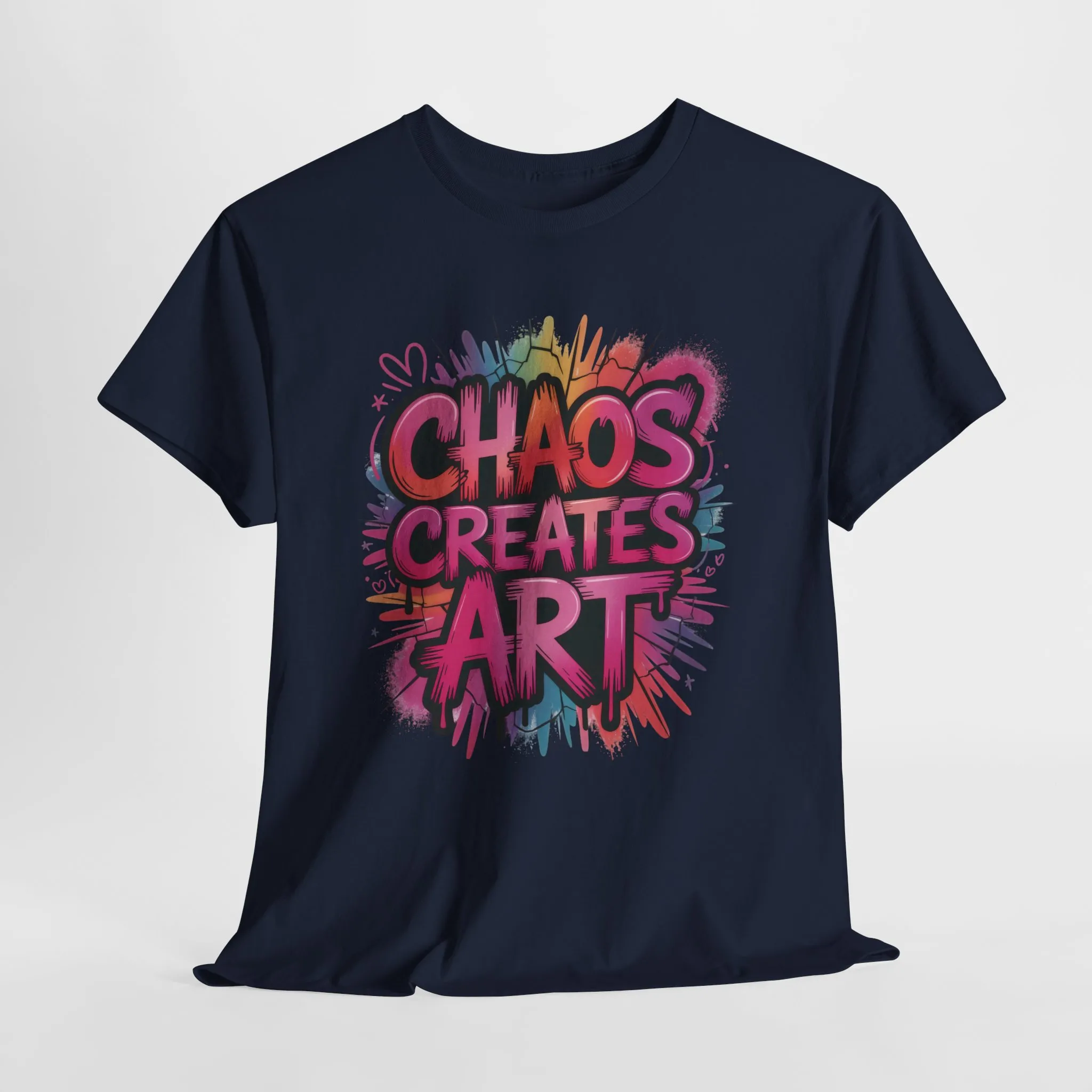 Chaos Creates Art Colorful Graffiti Womens Graphic Tee, Graffiti Shirt, Streetwear Tee - Image 2