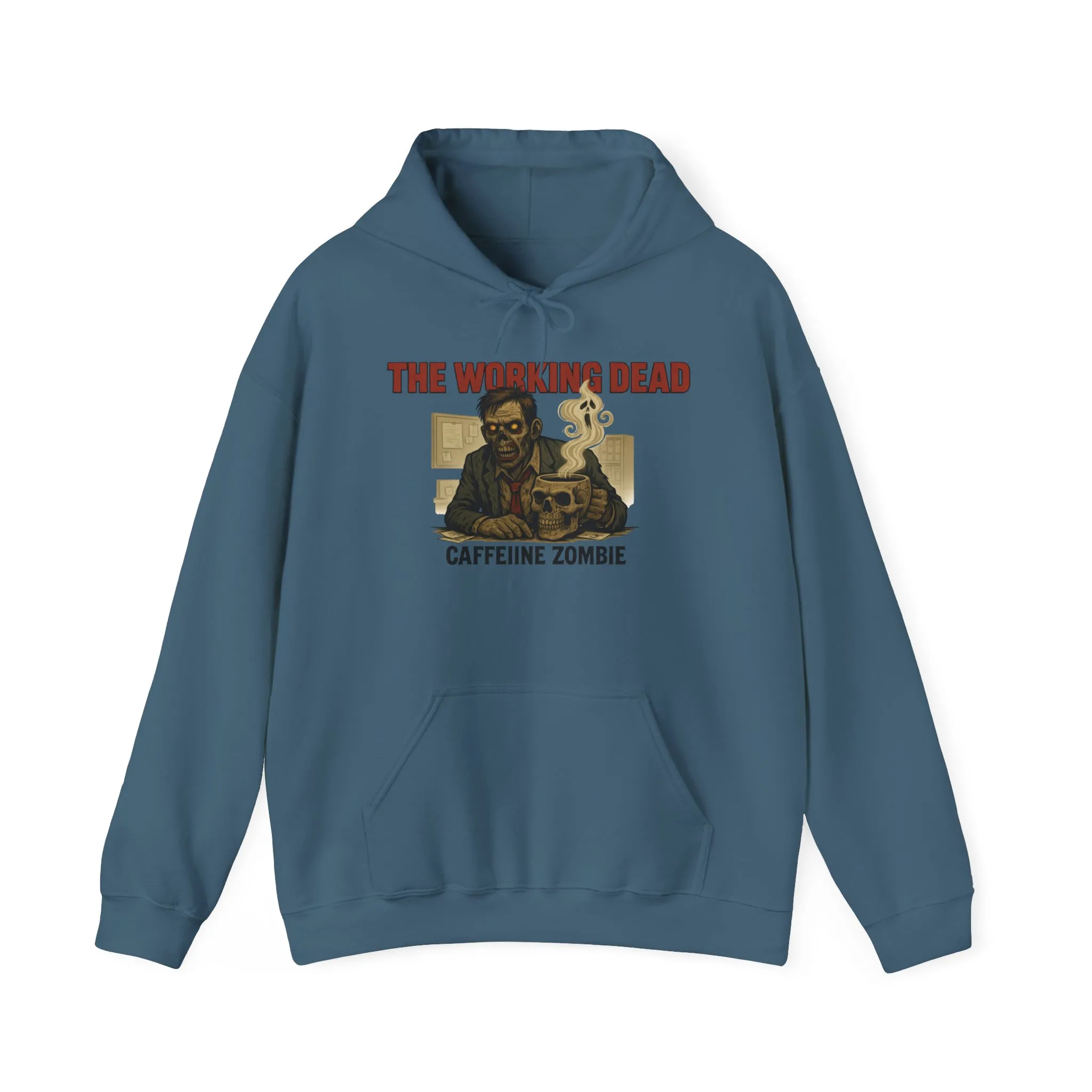The Working Dead Men's Zombie Hoodie, Funny Office Meeting Sweatshirt, Halloween Zombie Top, Coffee Zombie Hoodie, Halloween Work Top - Image 21