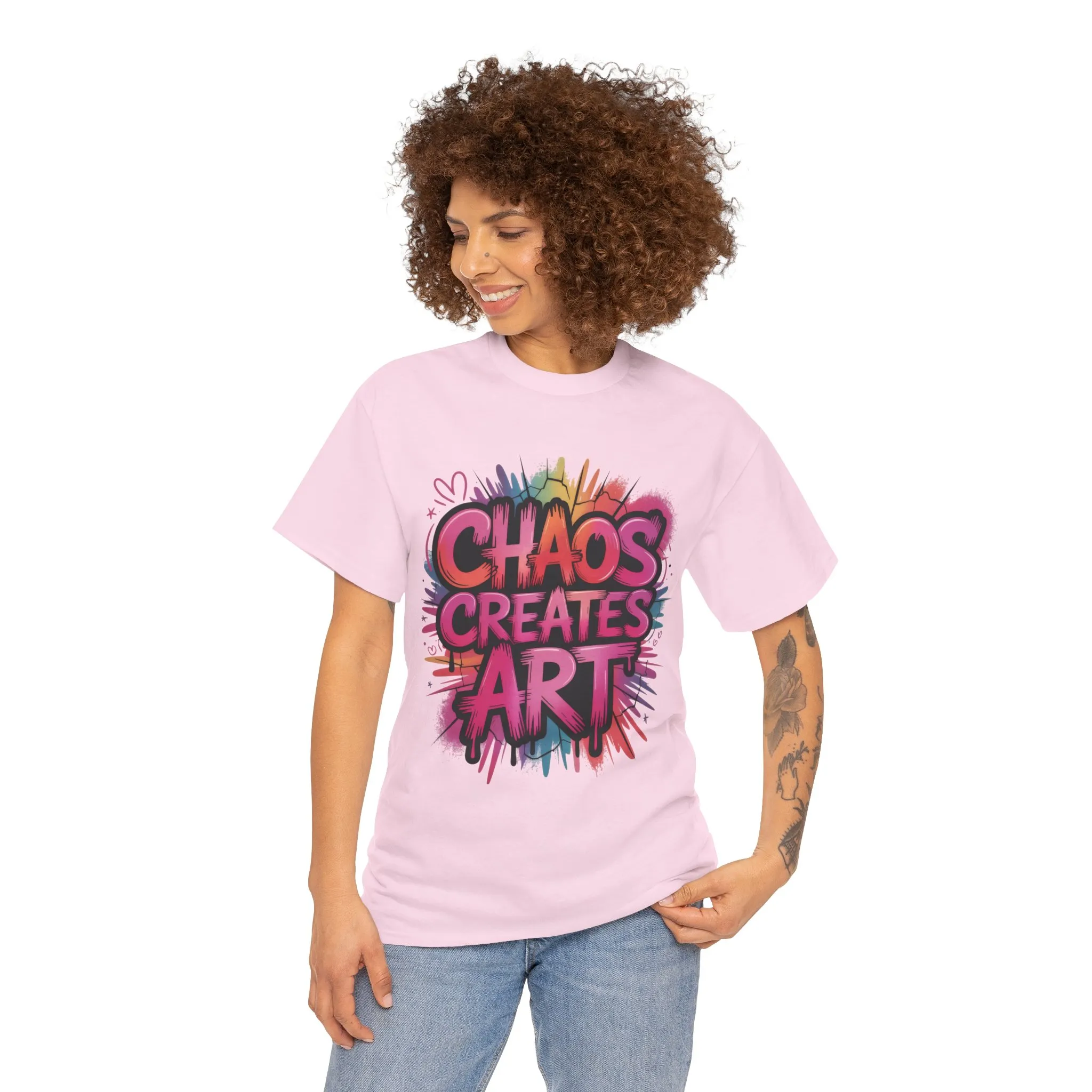 Chaos Creates Art Colorful Graffiti Womens Graphic Tee, Graffiti Shirt, Streetwear Tee - Image 23