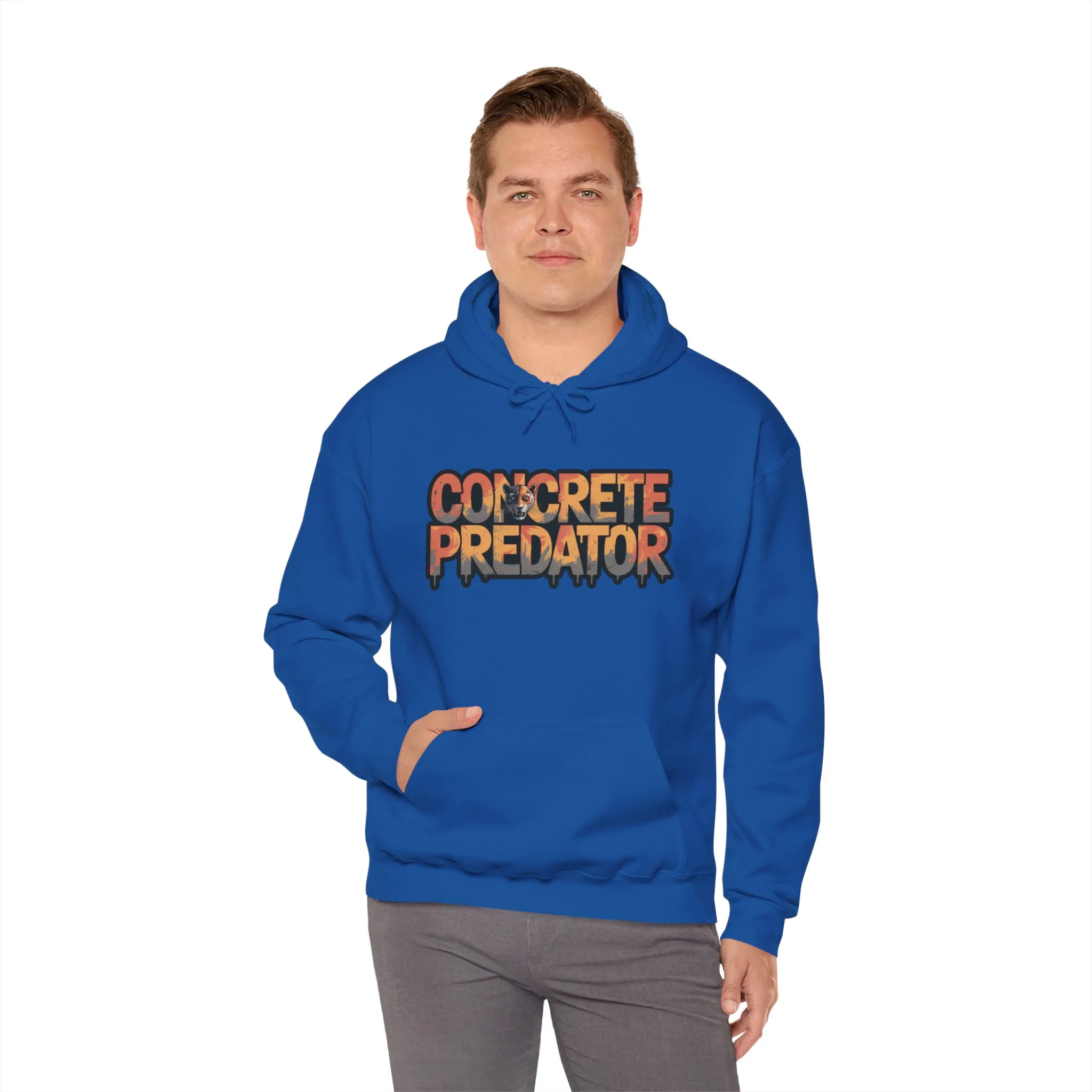 Mens Heavy Blend™ Hooded Sweatshirt, Concrete Predator Panther Hoodie Mens Urban Streetwear - Image 32