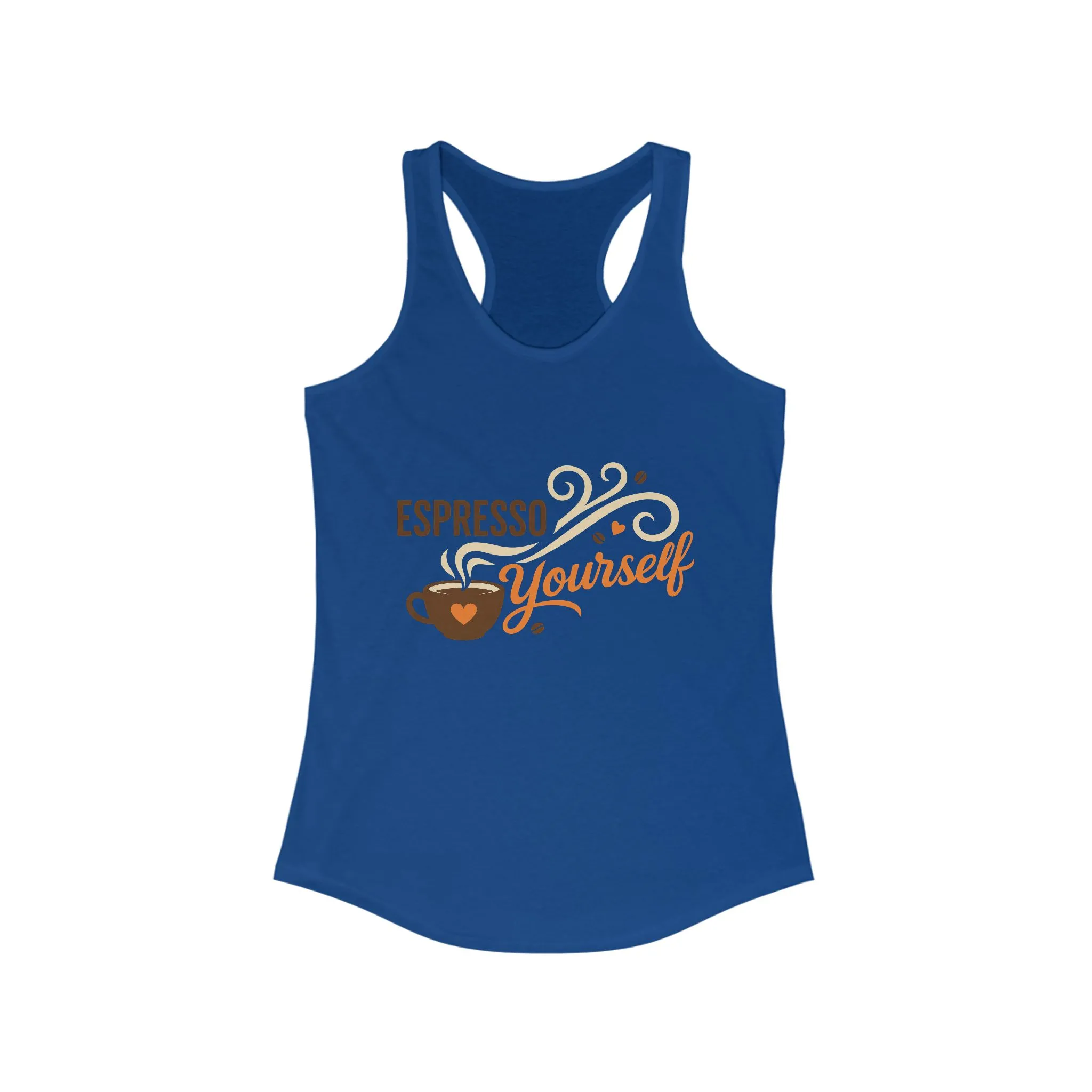 Women's Ideal Racerback Tank, Espresso Yourself Coffee Tank Top for Women, Barista Gift, Funny Cafe Style Shirt - Image 9