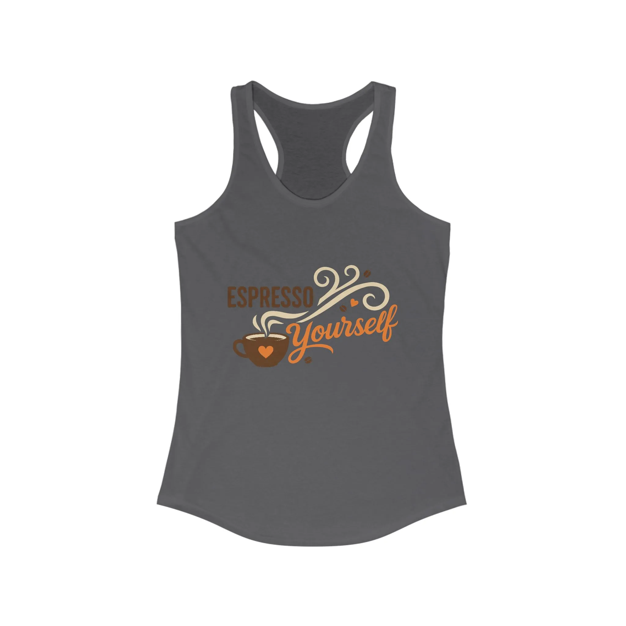 Women's Ideal Racerback Tank, Espresso Yourself Coffee Tank Top for Women, Barista Gift, Funny Cafe Style Shirt - Image 11