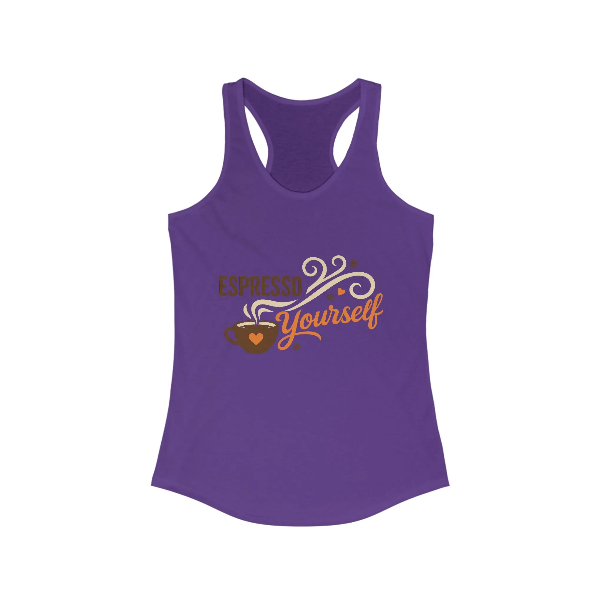 Women's Ideal Racerback Tank, Espresso Yourself Coffee Tank Top for Women, Barista Gift, Funny Cafe Style Shirt - Image 13