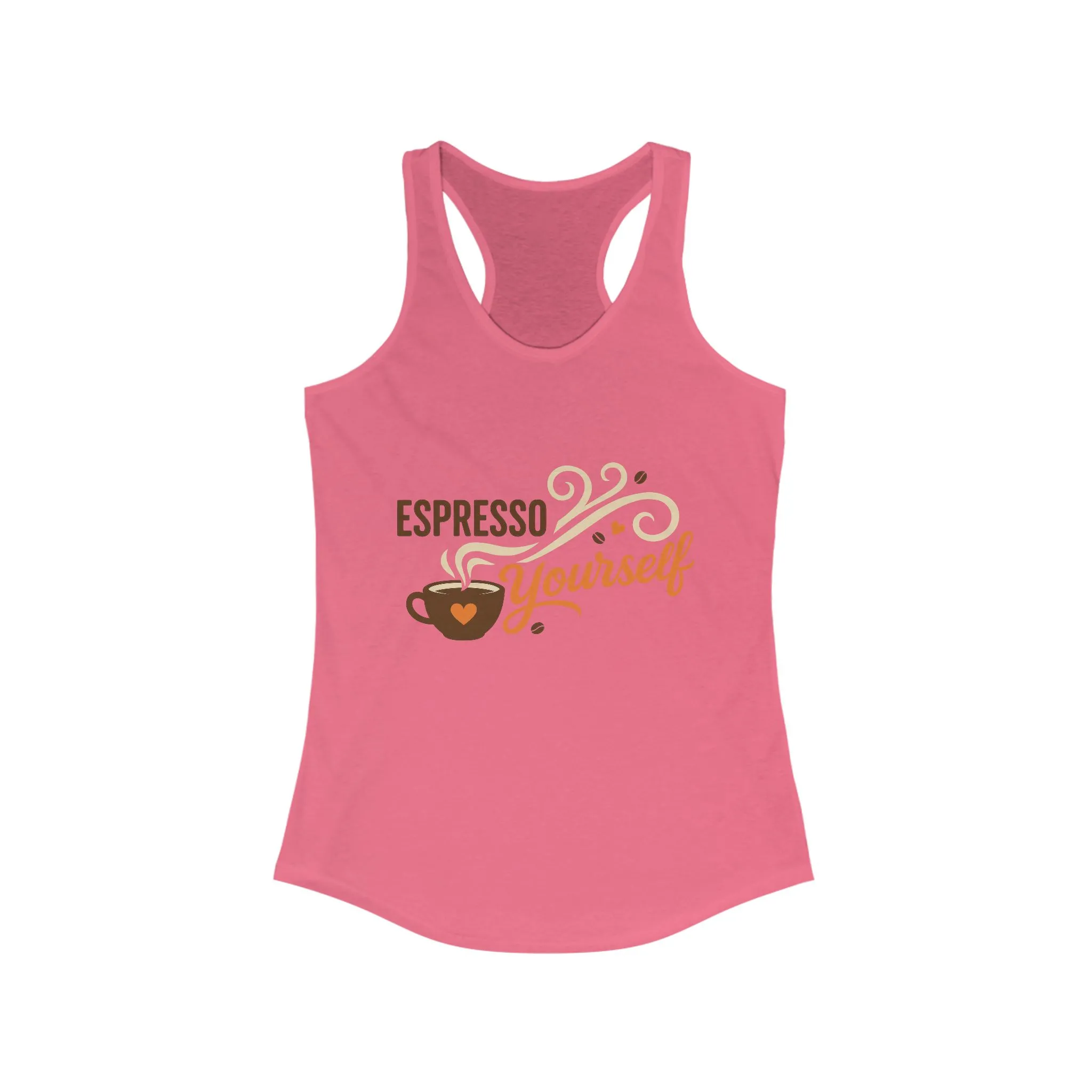 Women's Ideal Racerback Tank, Espresso Yourself Coffee Tank Top for Women, Barista Gift, Funny Cafe Style Shirt - Image 15
