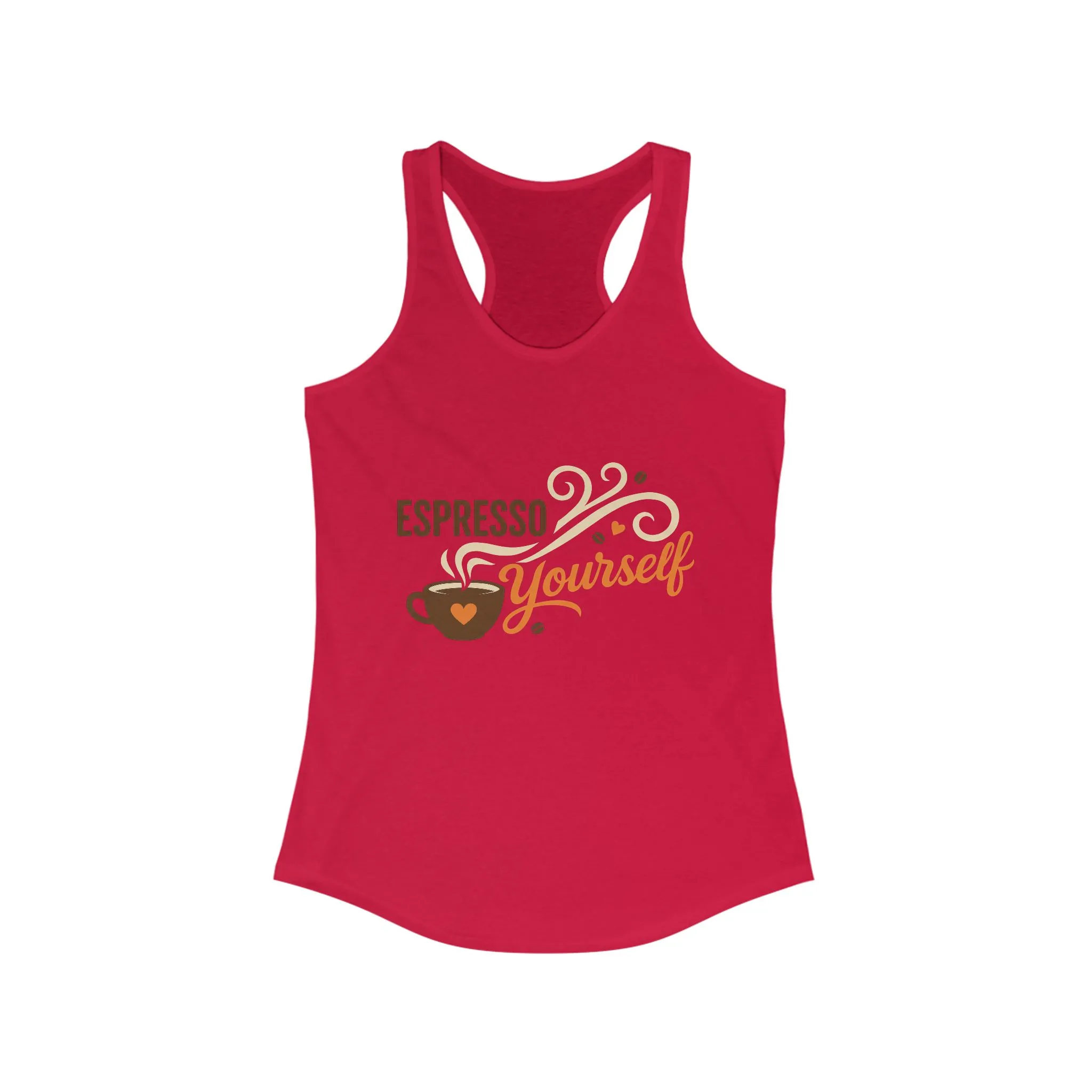 Women's Ideal Racerback Tank, Espresso Yourself Coffee Tank Top for Women, Barista Gift, Funny Cafe Style Shirt - Image 17