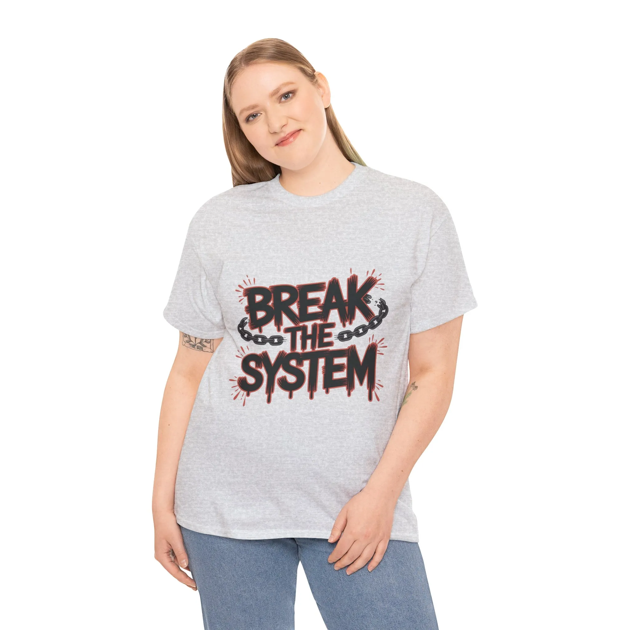 Women's Graphic Tee, Break the System Shirt, Feminist Protest T-Shirt, Streetwear Gift for Her - Image 6