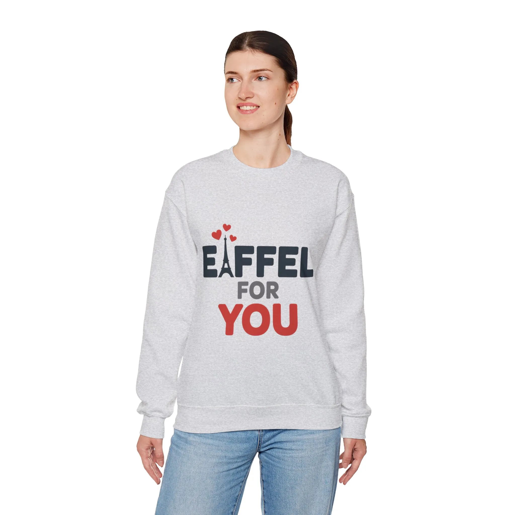 Womens Heavy Blend™ Crewneck Sweatshirt, Eiffel For You Romantic Paris Womens Sweatshirt - Image 6