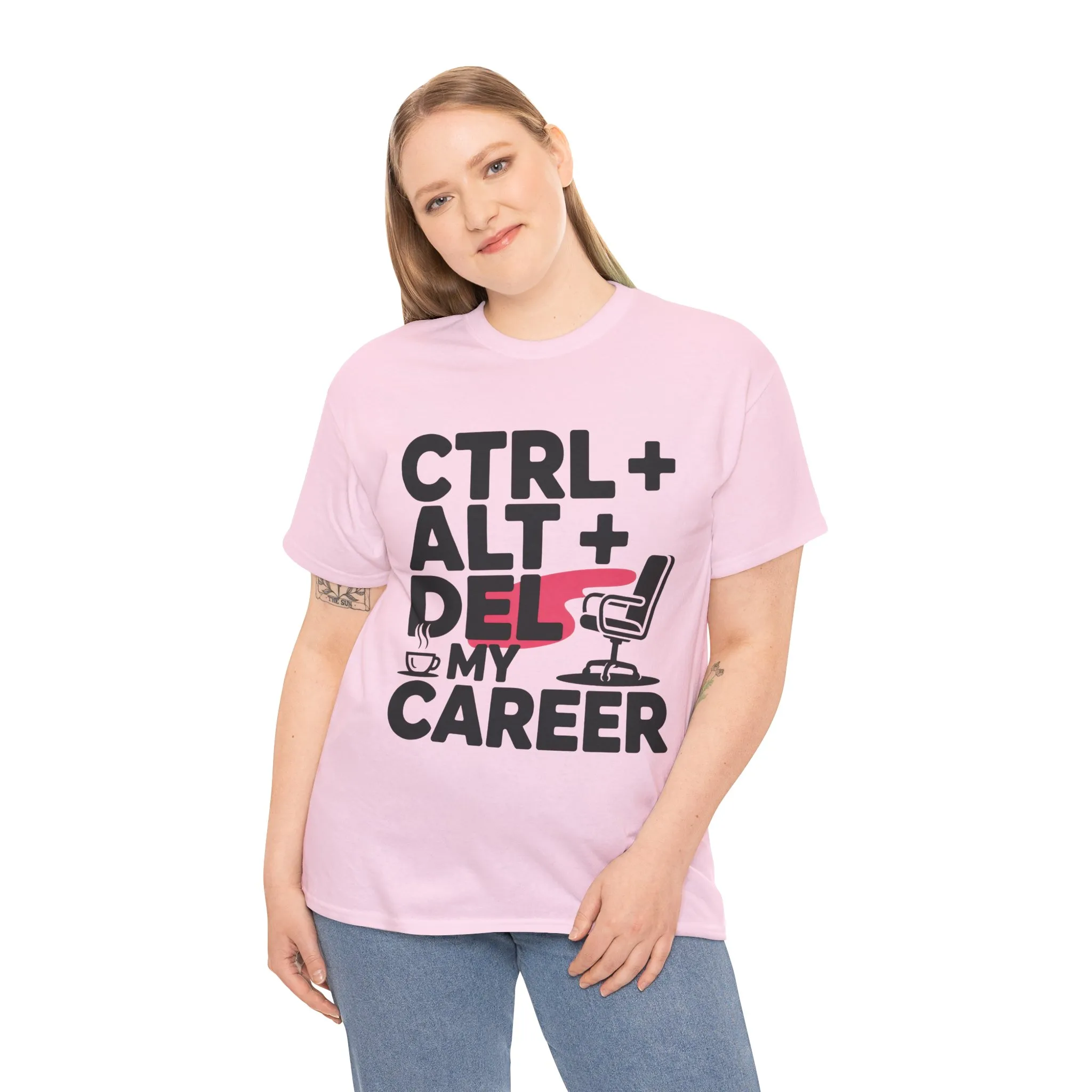 Women's Funny T-Shirt, Ctrl Alt Del My Career Graphic Tee, Sarcastic Work Shirt for Her - Image 24