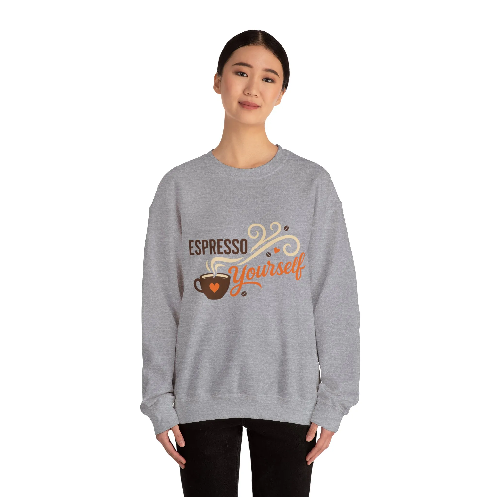 Espresso Yourself Womens Sweatshirt, Coffee Lover Pullover, Funny Barista Gift - Image 8