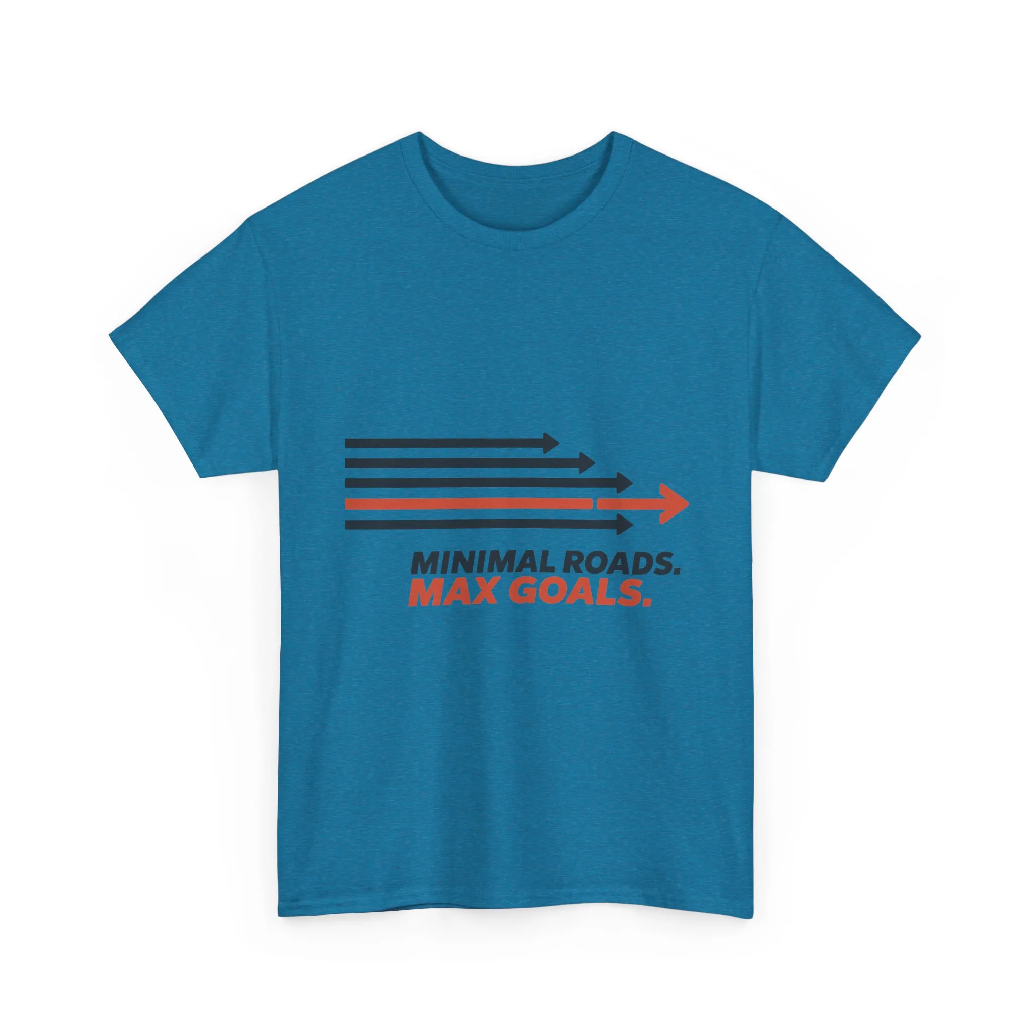 Minimal Roads Max Goals Motivational Mens T-Shirt, Urban Style Graphic Tee - Image 19