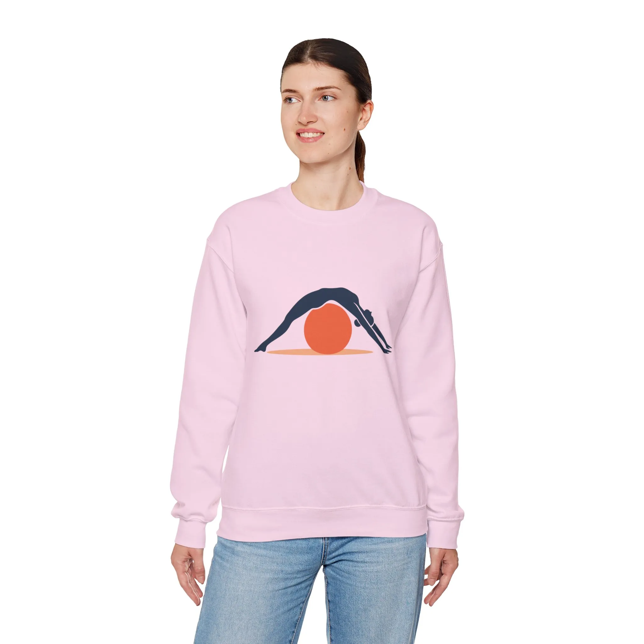 Womens Heavy Blend™ Crewneck Sweatshirt, Womens Pilates Sweatshirt, Yoga Fitness Graphic Pullover, Cute Workout Top - Image 21