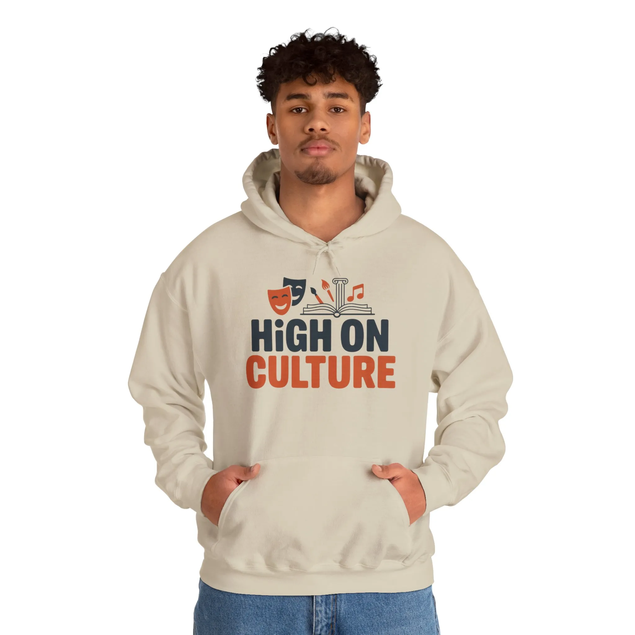 Mens Heavy Blend™ Hooded Sweatshirt, High on Culture Mens Hoodie, Funny Smart Graphic Hoodie - Image 7