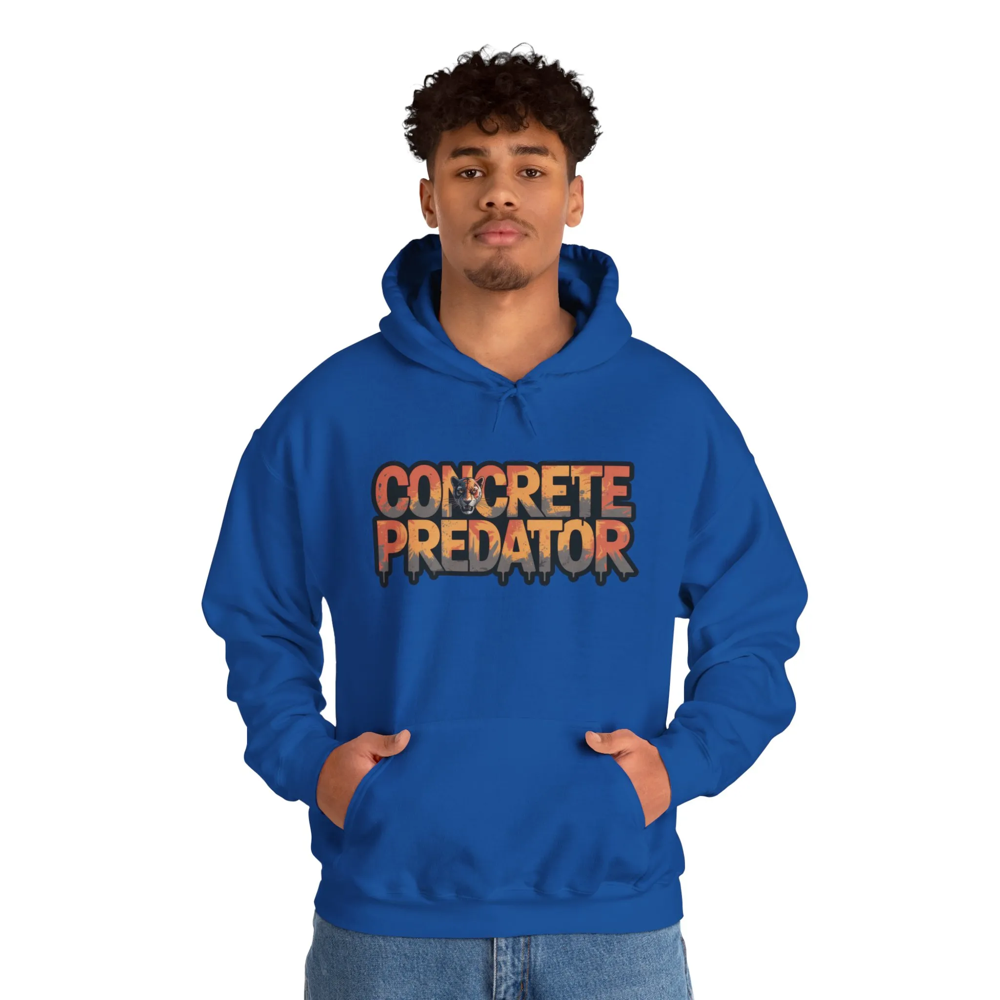 Mens Heavy Blend™ Hooded Sweatshirt, Concrete Predator Panther Hoodie Mens Urban Streetwear - Image 31