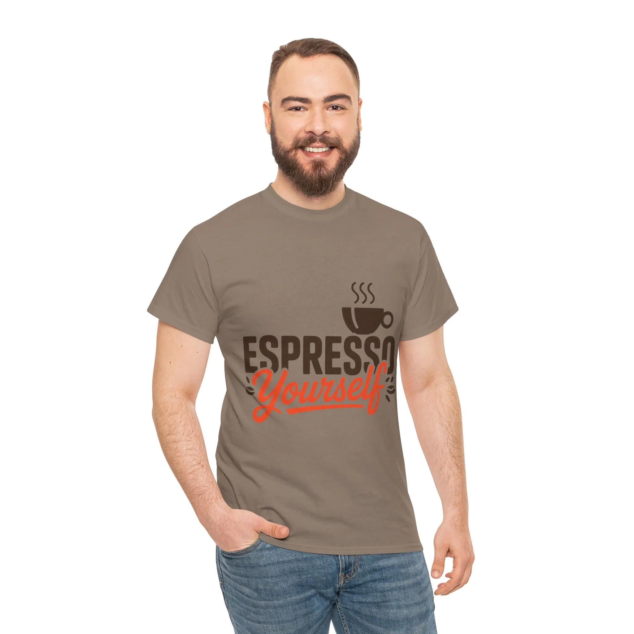 Espresso Yourself Mens T-Shirt, Funny Coffee Graphic Tee, Coffee Tee, Coffee Humor - Image 29