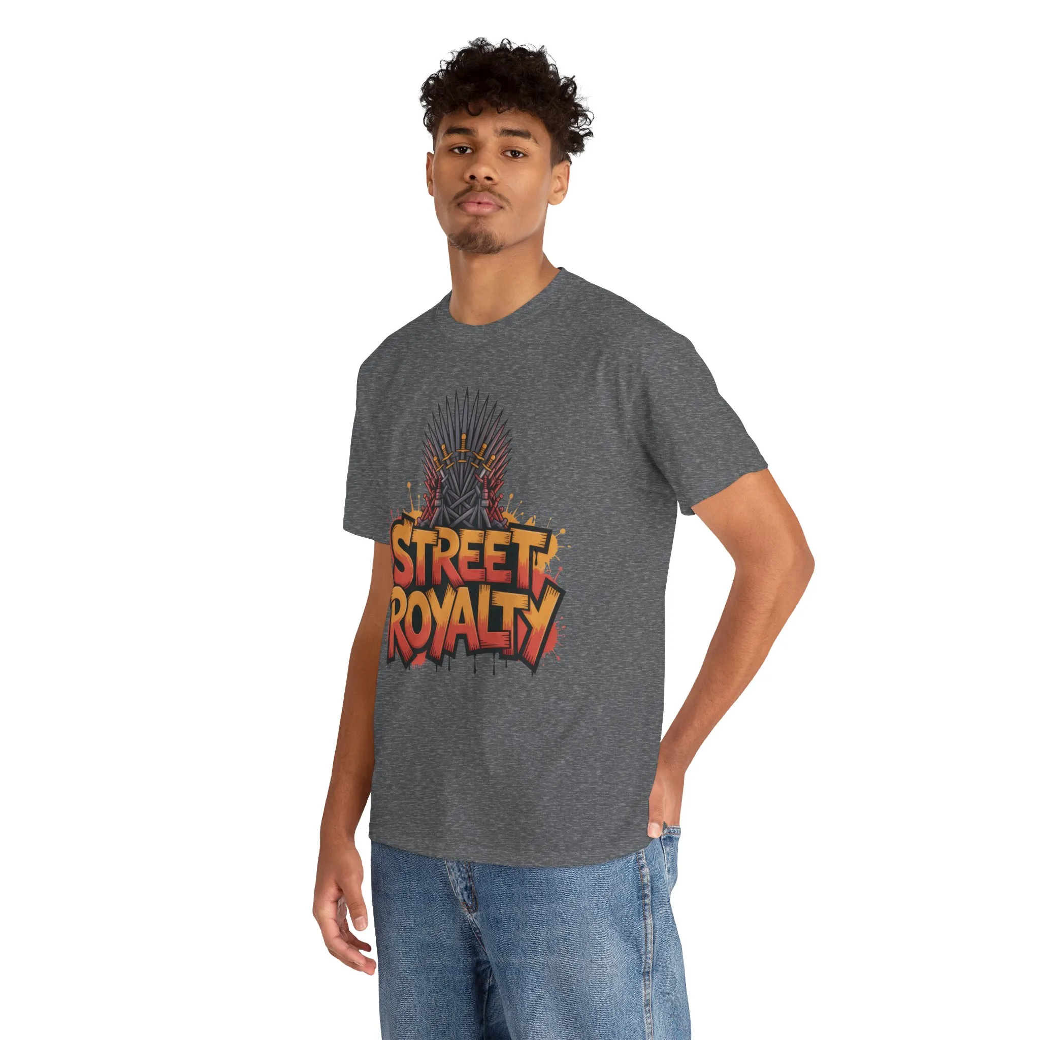 Street Royalty Men's T-Shirt, Graffiti Crown Graphic Tee, Urban Streetwear Top for Skaters and Hip Hop Style - Image 12
