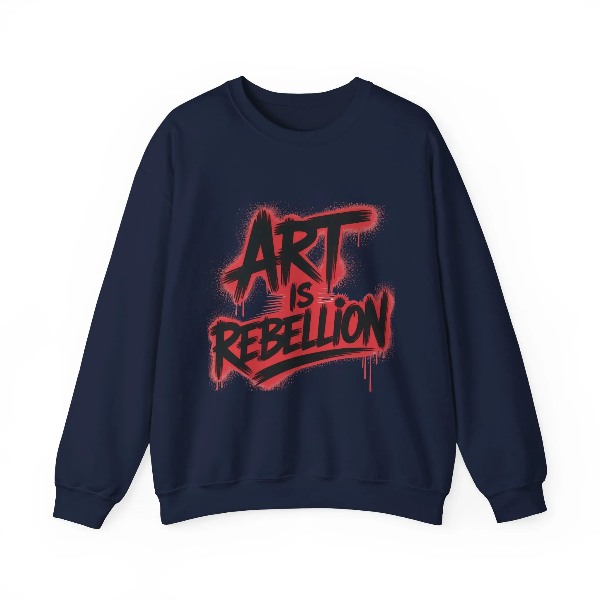 Men's Heavy Blend™ Crewneck Sweatshirt, Art Is Rebellion Men's Crewneck Sweatshirt, Graffiti Street Art Pullover, Urban Rebellion Streetwear - Image 29