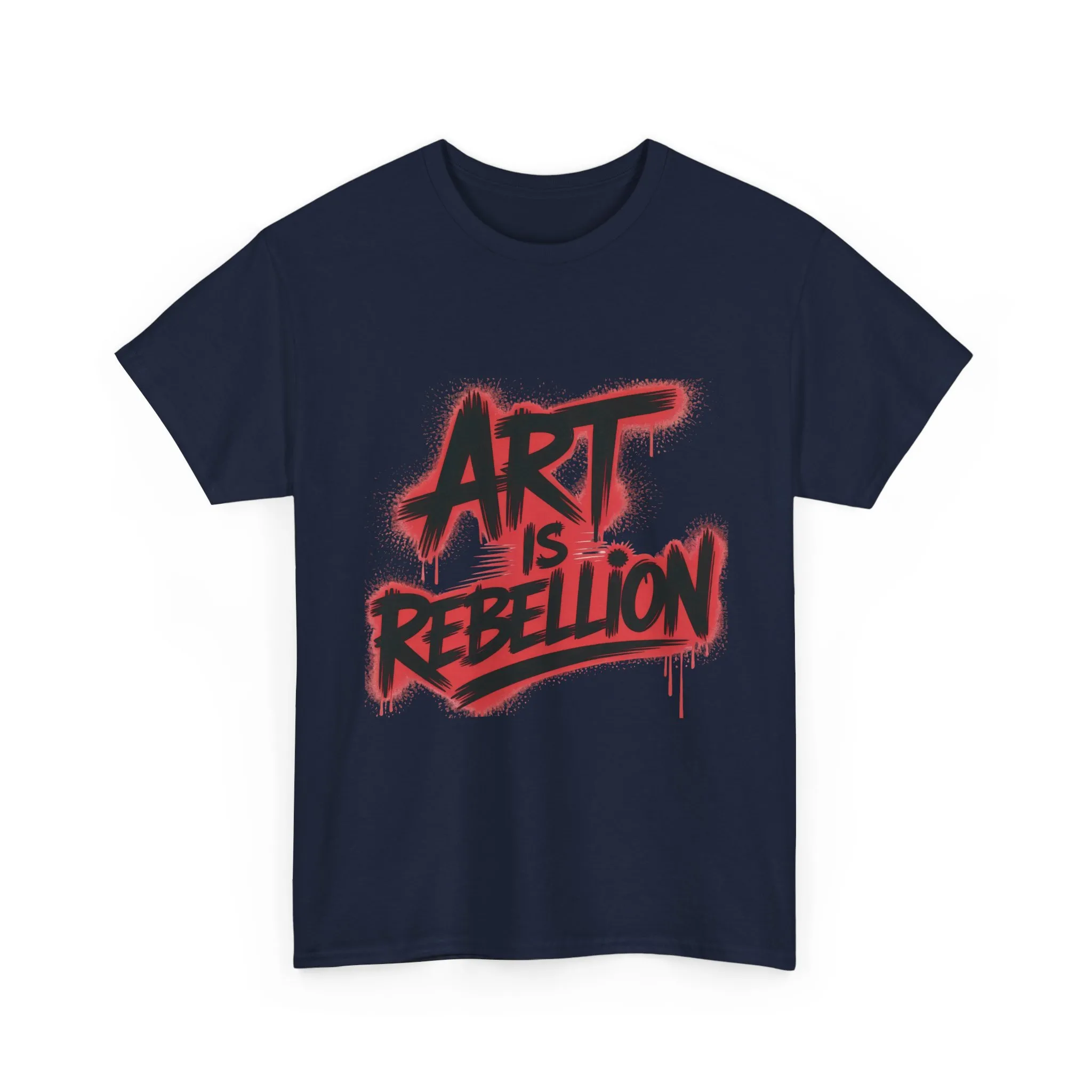 Men's Heavy Cotton Tee, Art Is Rebellion Men's T-Shirt, Graffiti Street Art Graphic Tee, Urban Skate Punk Style Shirt - Image 19