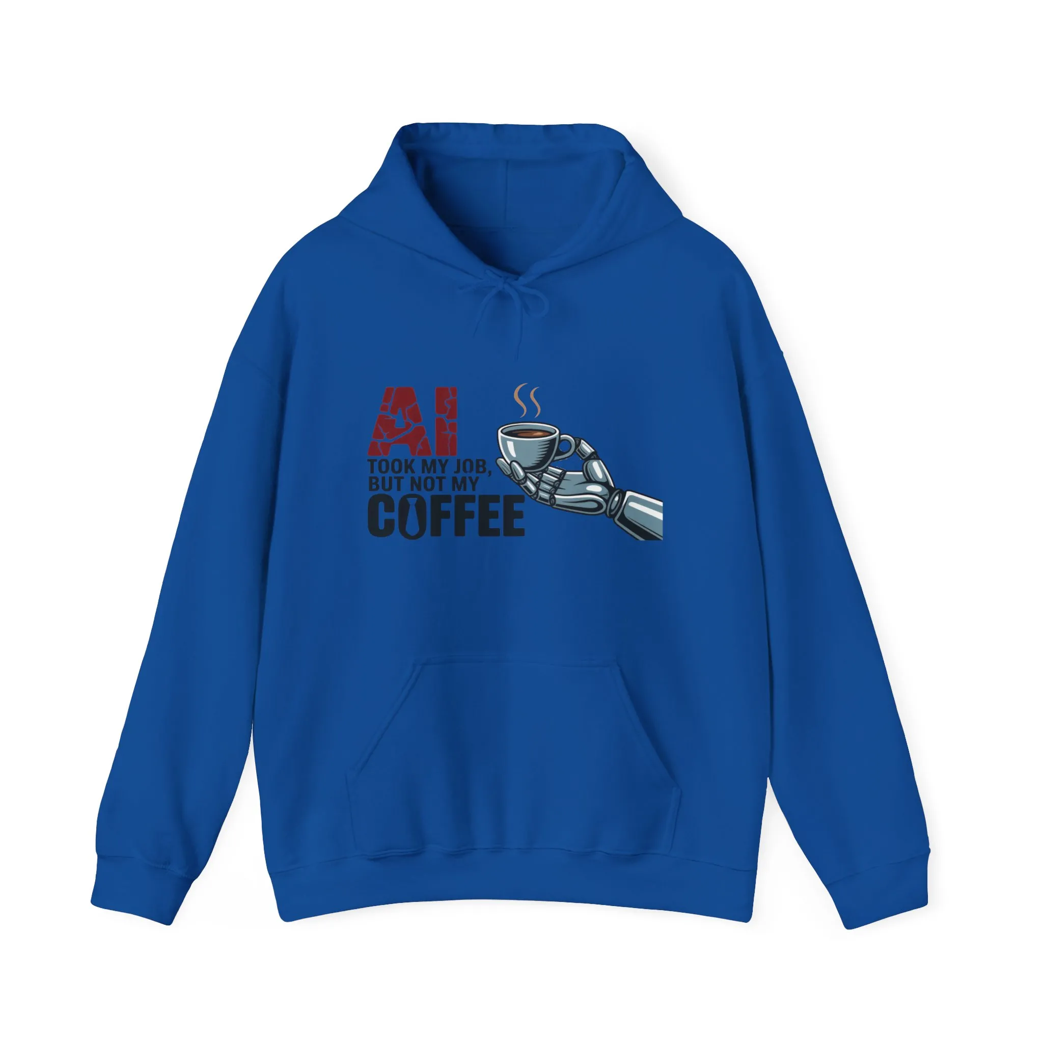 AI Coffee Hoodie, Funny Robot Humor Pullover, Geek Job Joke Sweatshirt Gift, Men's Heavy Blend™ Hooded Sweatshirt, Sarcastic Work Shirt - Image 29