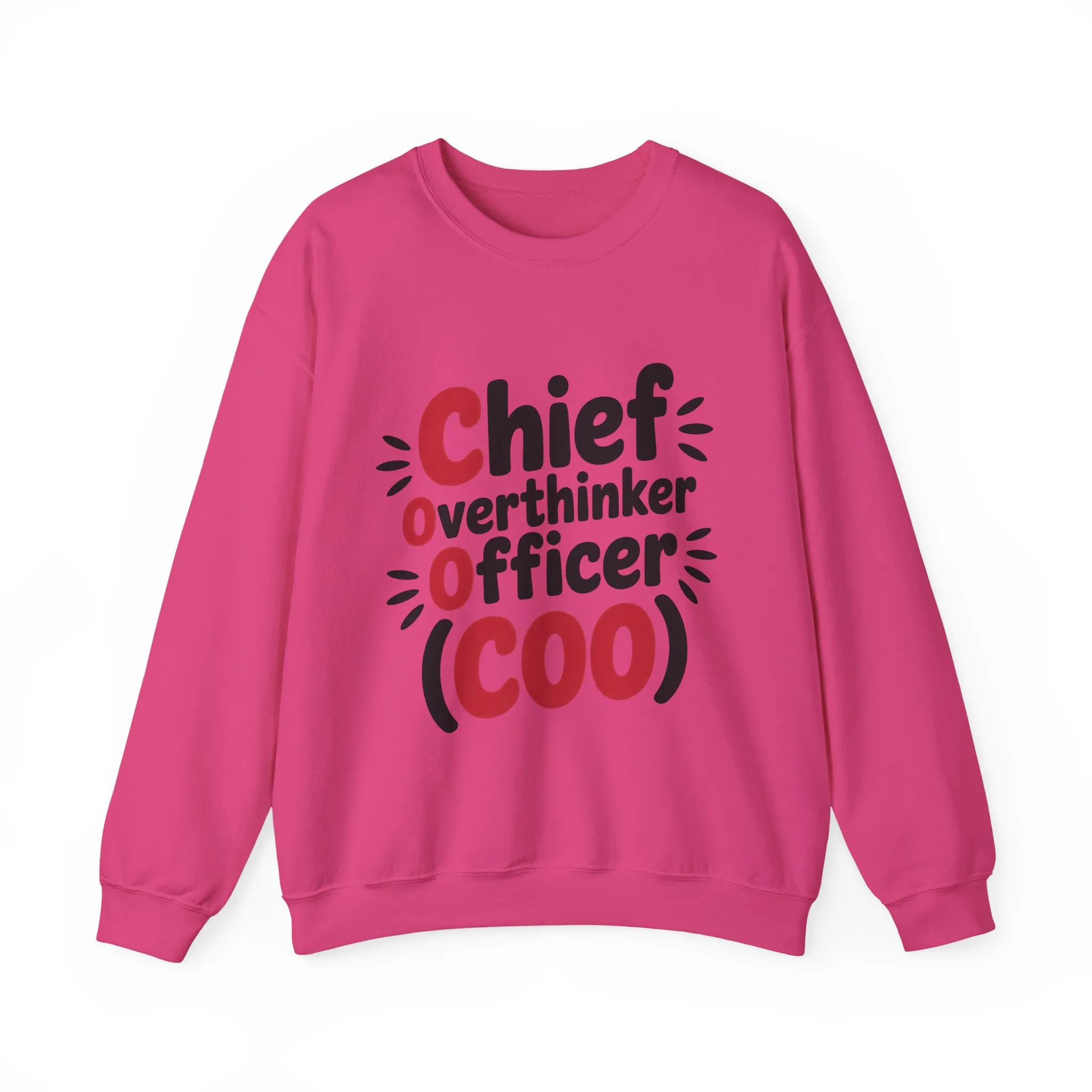 Chief Overthinker Officer Women's Sweatshirt, COO Funny Office Humor Graphic Pullover, Women's Heavy Blend™ Crewneck Sweatshirt - Image 29