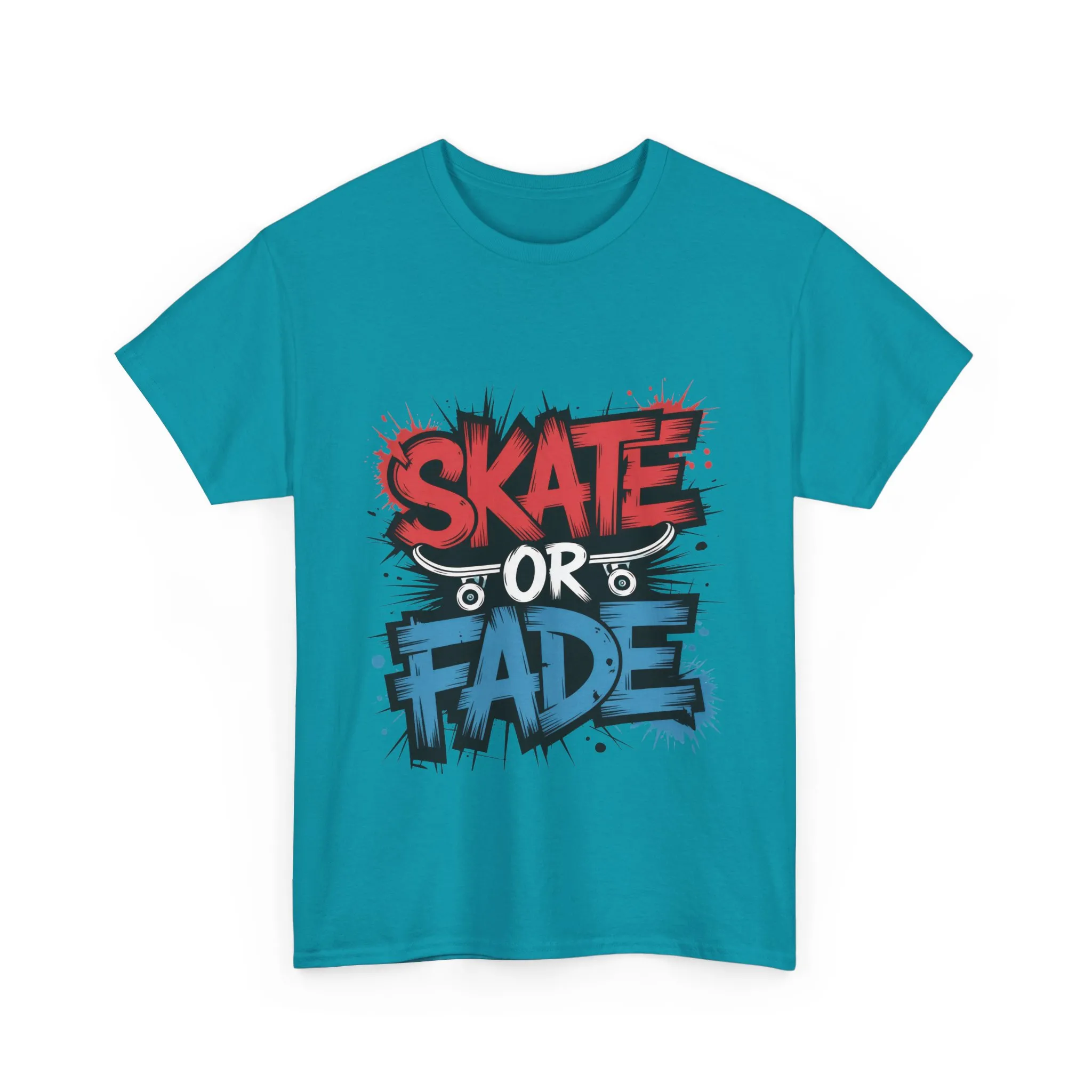 Skate Or Fade Men's T-Shirt, Graffiti Skateboarding Graphic Tee, Urban Streetwear Skater Top - Image 19