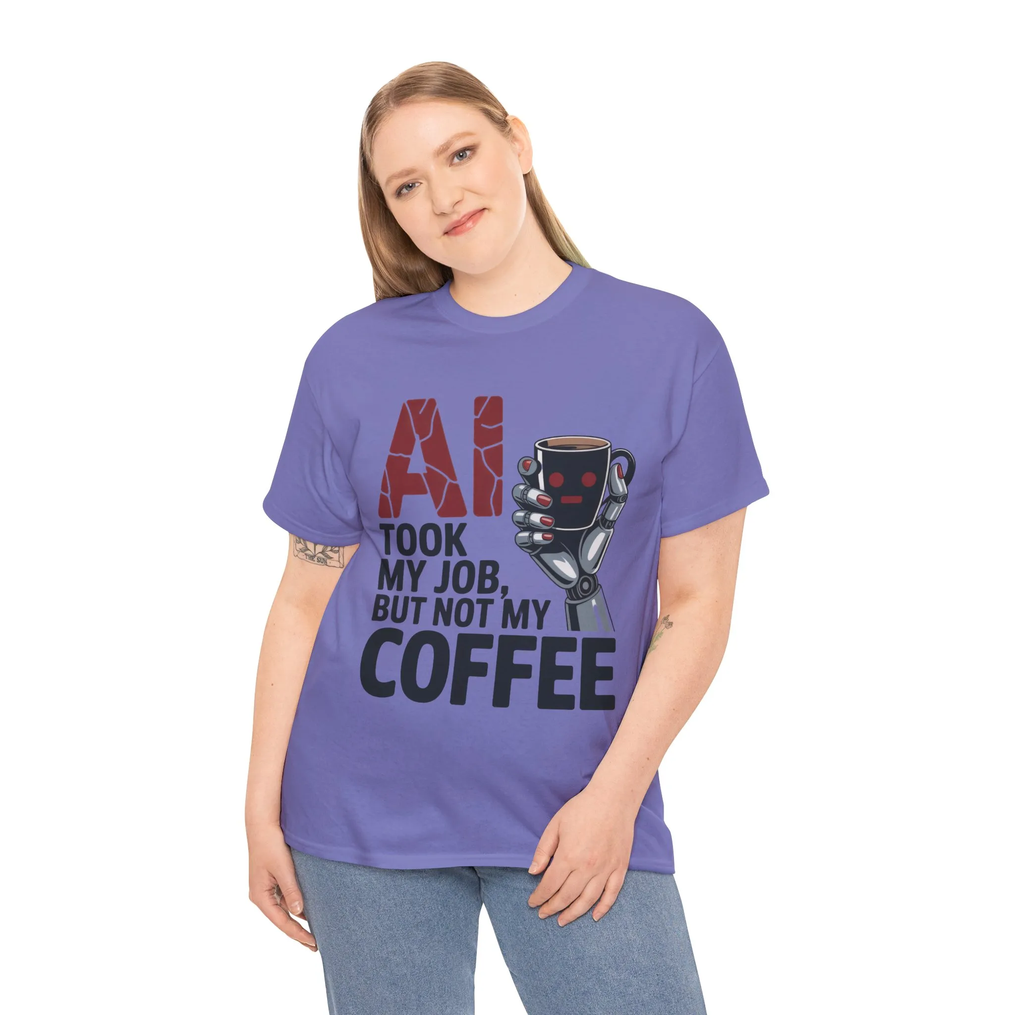 Women's AI Coffee T-Shirt, Funny Robot Job Humor Tee, Geek Sarcastic Gift for Her, Sarcastic Work Shirt, Career Humor - Image 27