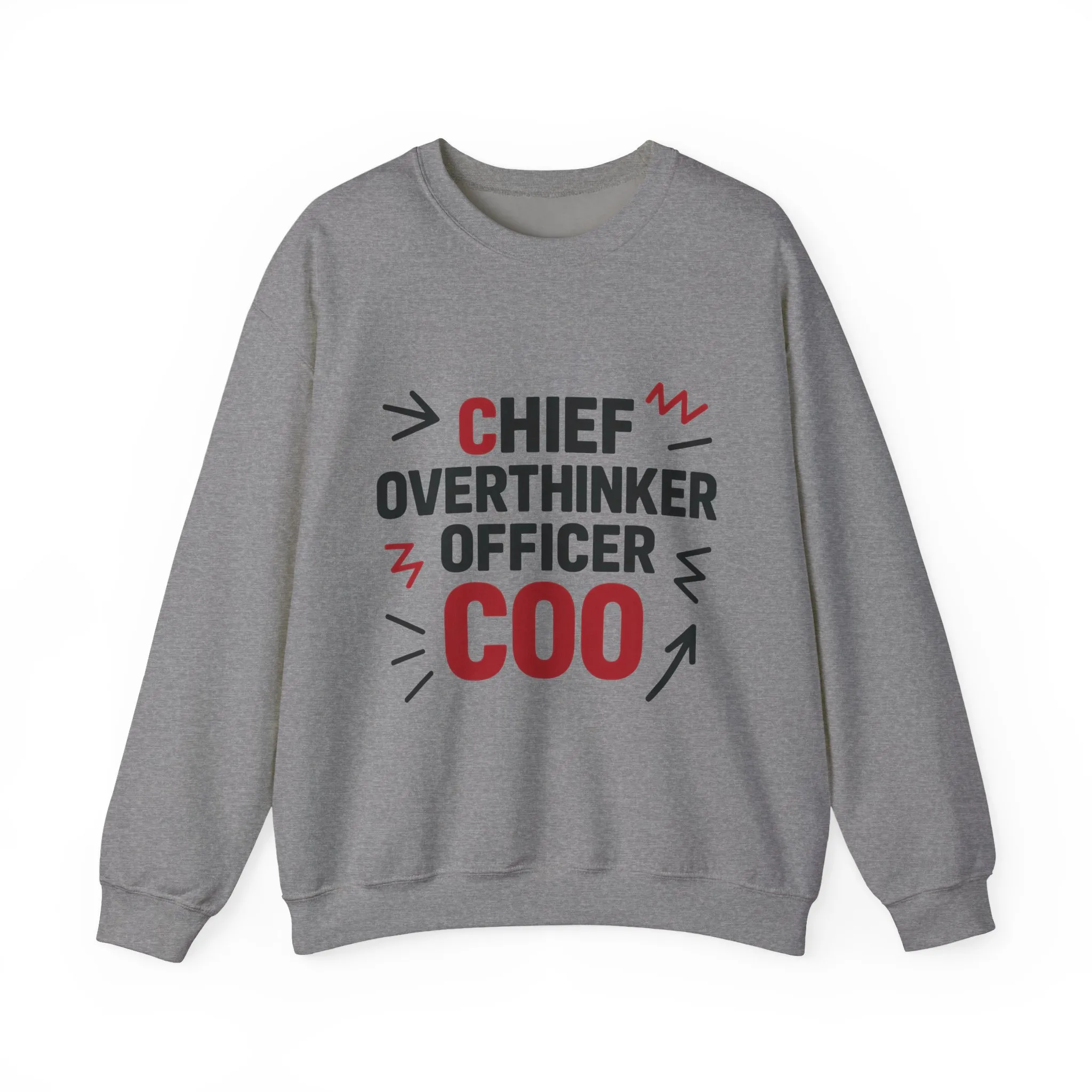 Chief Overthinker Officer Men's Sweatshirt, COO Funny Office Humor Graphic Pullover, Men's Heavy Blend™ Crewneck Sweatshirt - Image 21