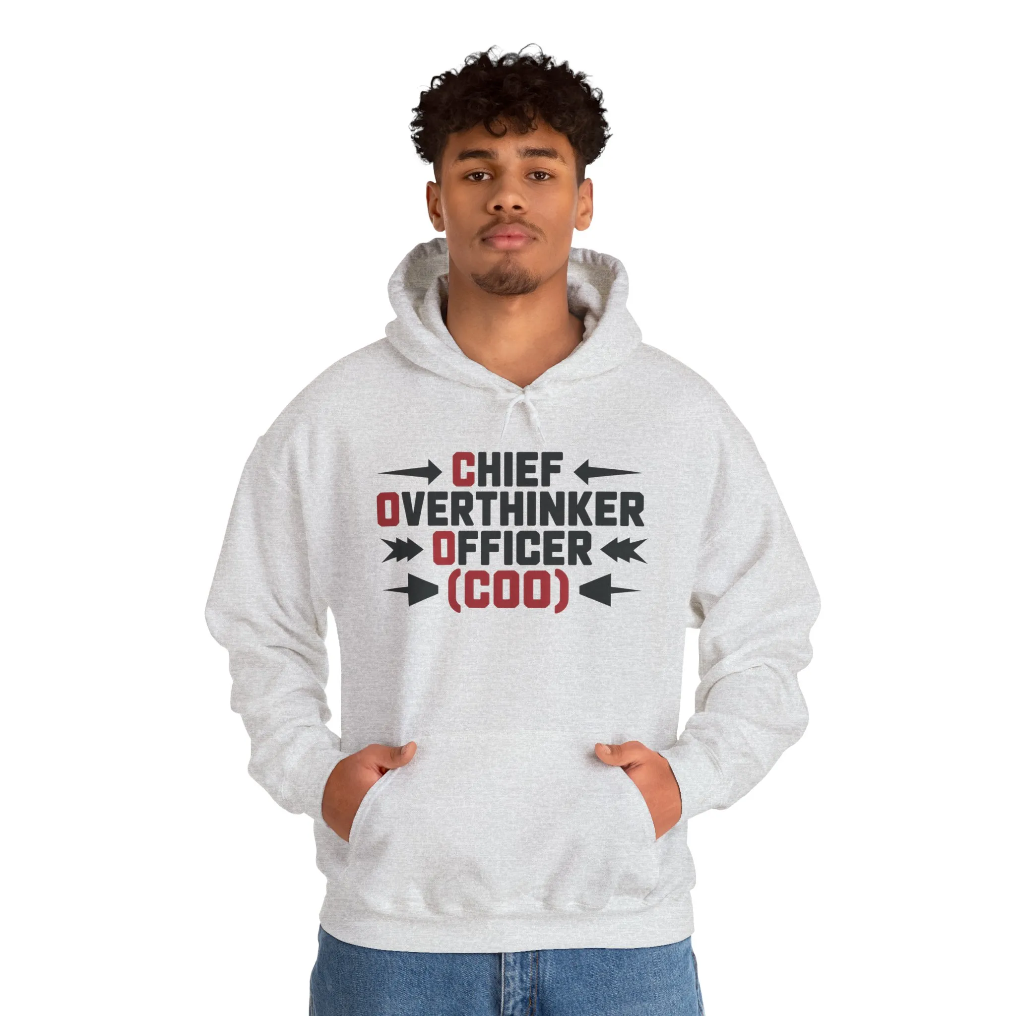 Chief Overthinker Officer Men's Hoodie, Funny COO Graphic Pullover, Sarcastic Office Humor Gift, Men's Heavy Blend™ Hooded Sweatshirt - Image 7