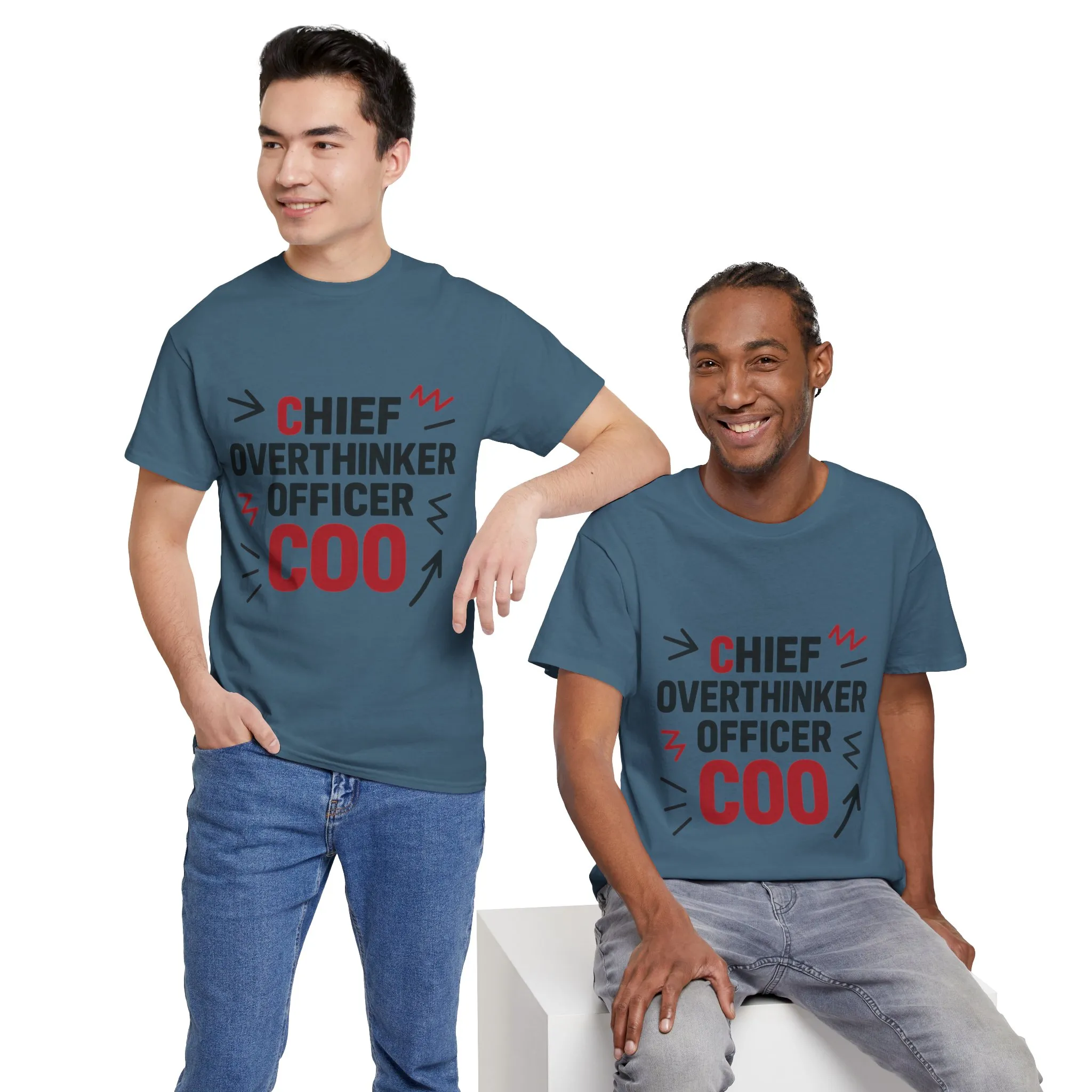 Men's COO T-Shirt, Chief Overthinker Officer Funny Graphic Tee, Office Humor Shirt for Him - Image 20
