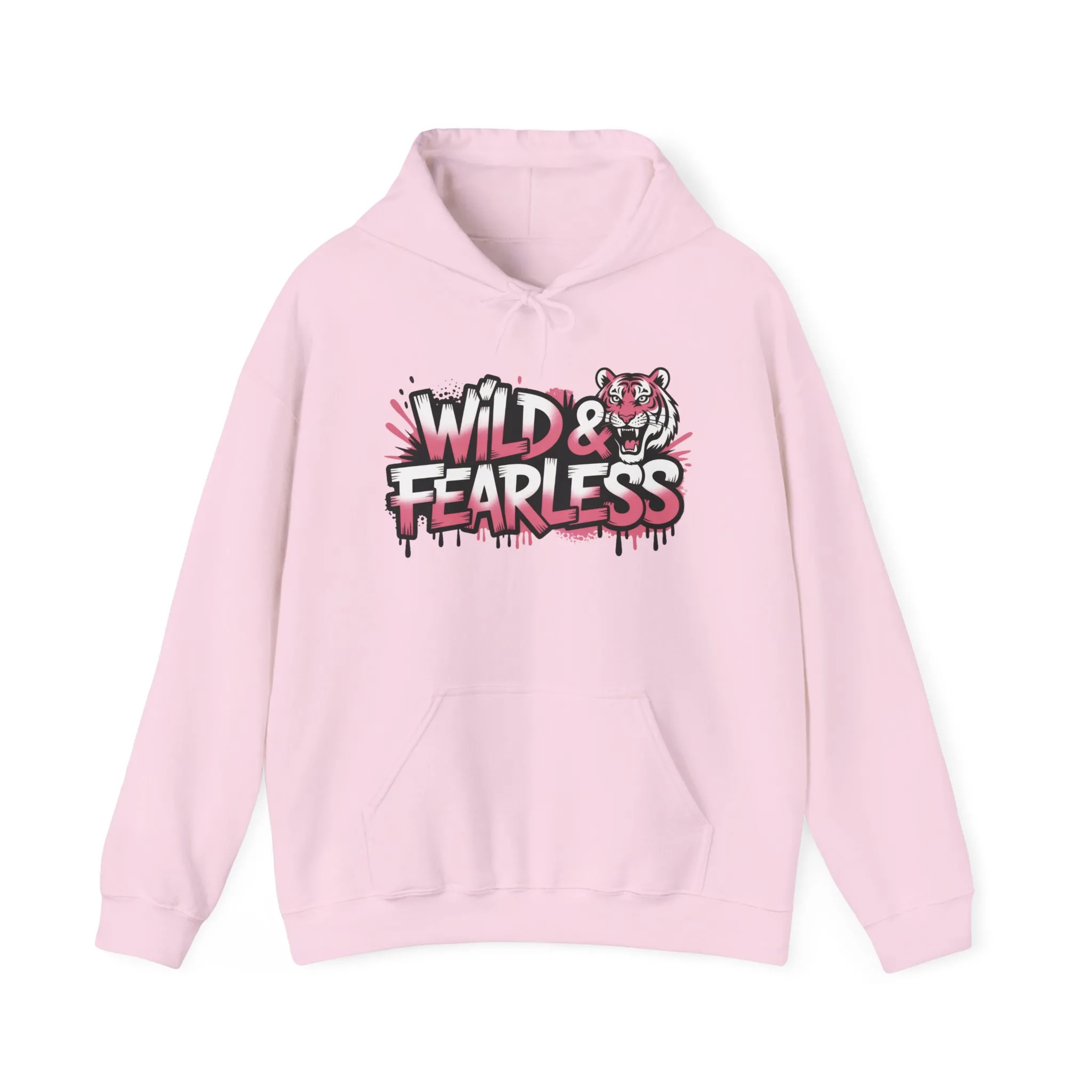 Women's Hoodie Wild & Fearless, Tiger Graffiti Graphic Pullover, Bold Urban Streetwear Hoodie - Image 33