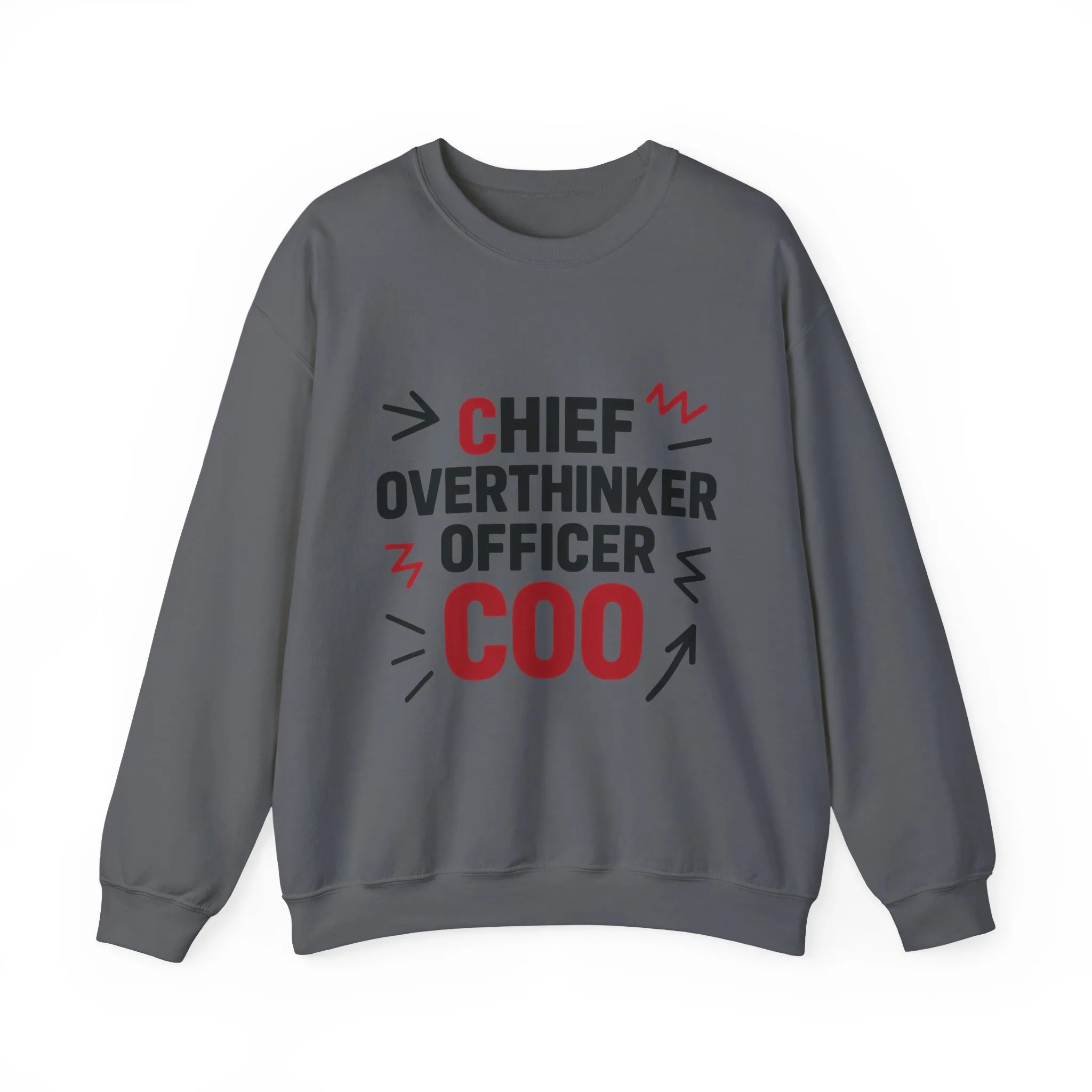 Chief Overthinker Officer Men's Sweatshirt, COO Funny Office Humor Graphic Pullover, Men's Heavy Blend™ Crewneck Sweatshirt - Image 29