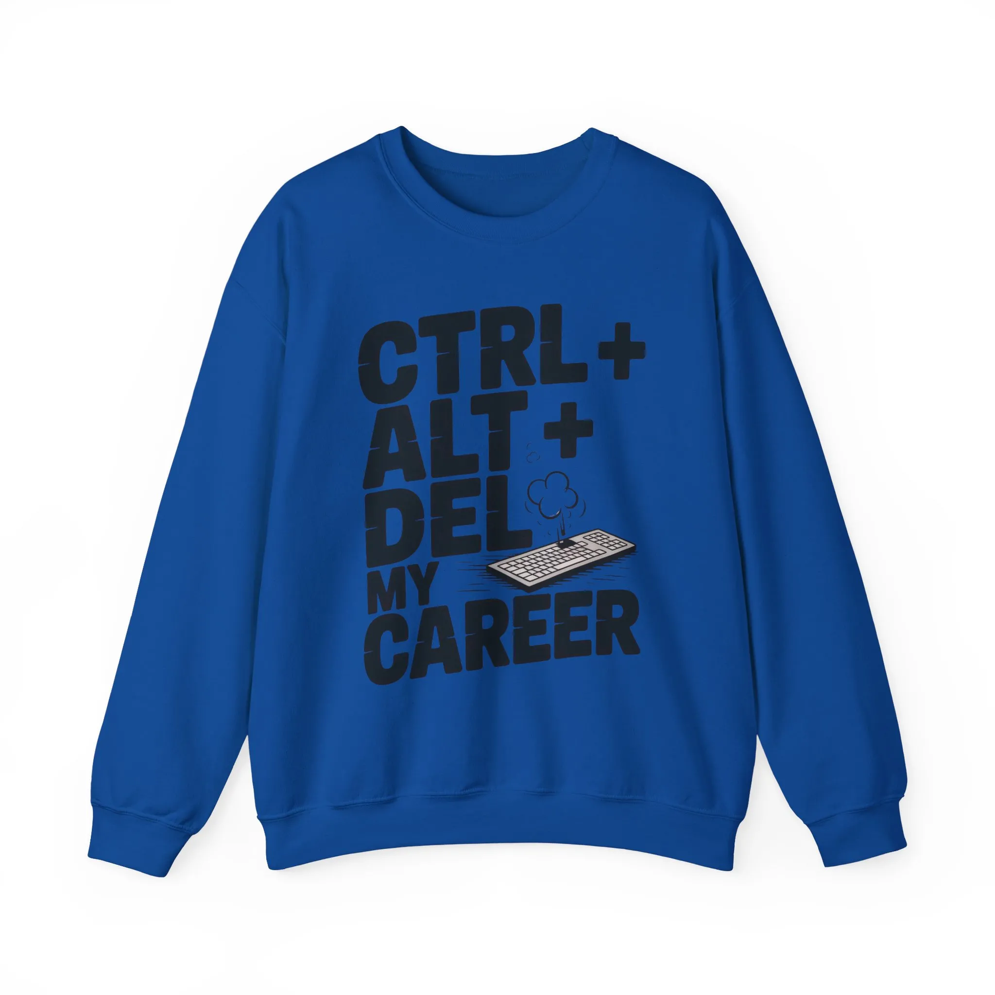 Ctrl Alt Del My Career Sweatshirt, Sarcastic Workwear Graphic Pullover, Funny Office Top, Men's Heavy Blend™ Crewneck Sweatshirt - Image 25