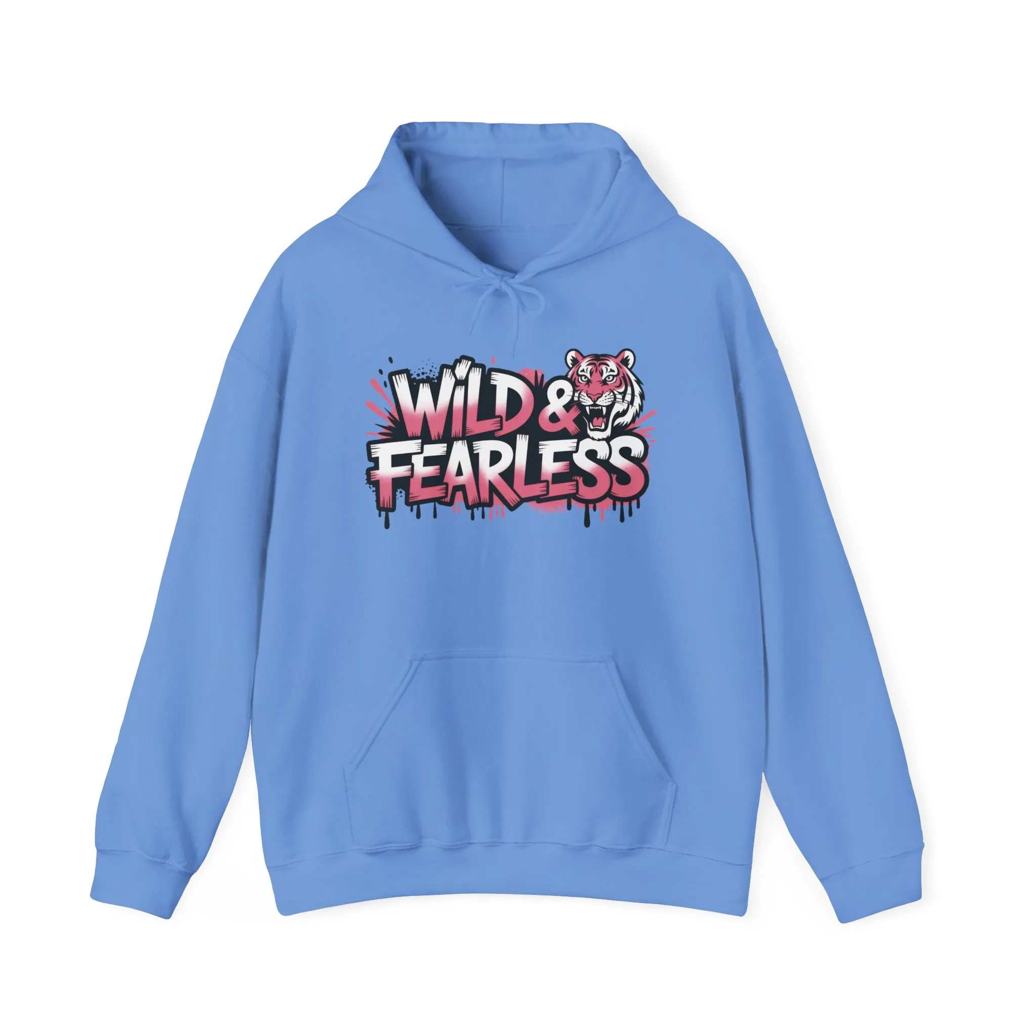 Women's Hoodie Wild & Fearless, Tiger Graffiti Graphic Pullover, Bold Urban Streetwear Hoodie - Image 9