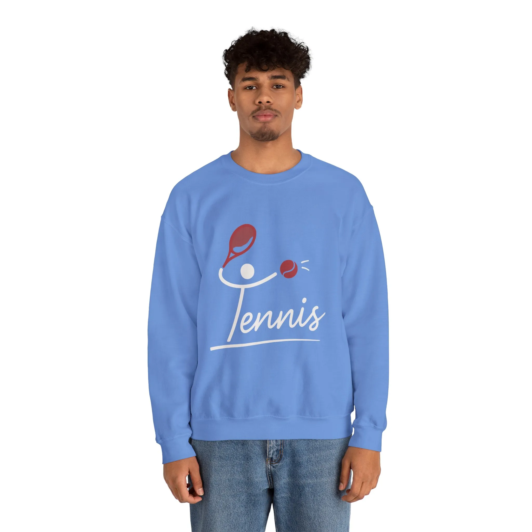 Womens Heavy Blend™ Crewneck Sweatshirt, Womens Tennis Sweatshirt, Cute Sports Graphic Pullover, Workout Gym Activewear Top - Image 19