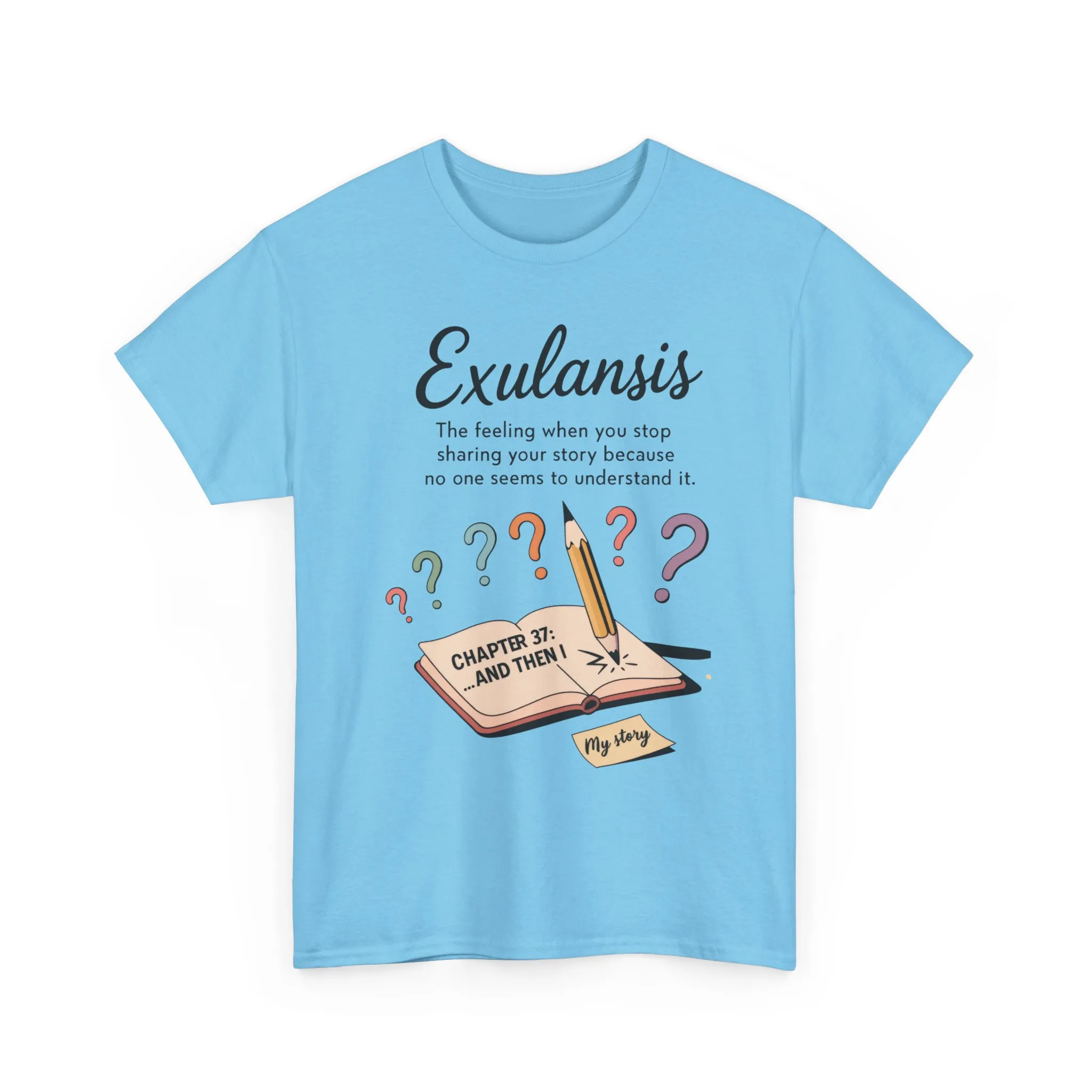 Exulansis Shirt, Emotional Aesthetic Word Tee, Deep Meaning Typography Graphic Tee, Women's Heavy Cotton Tee, deep meaning t shirt - Image 16