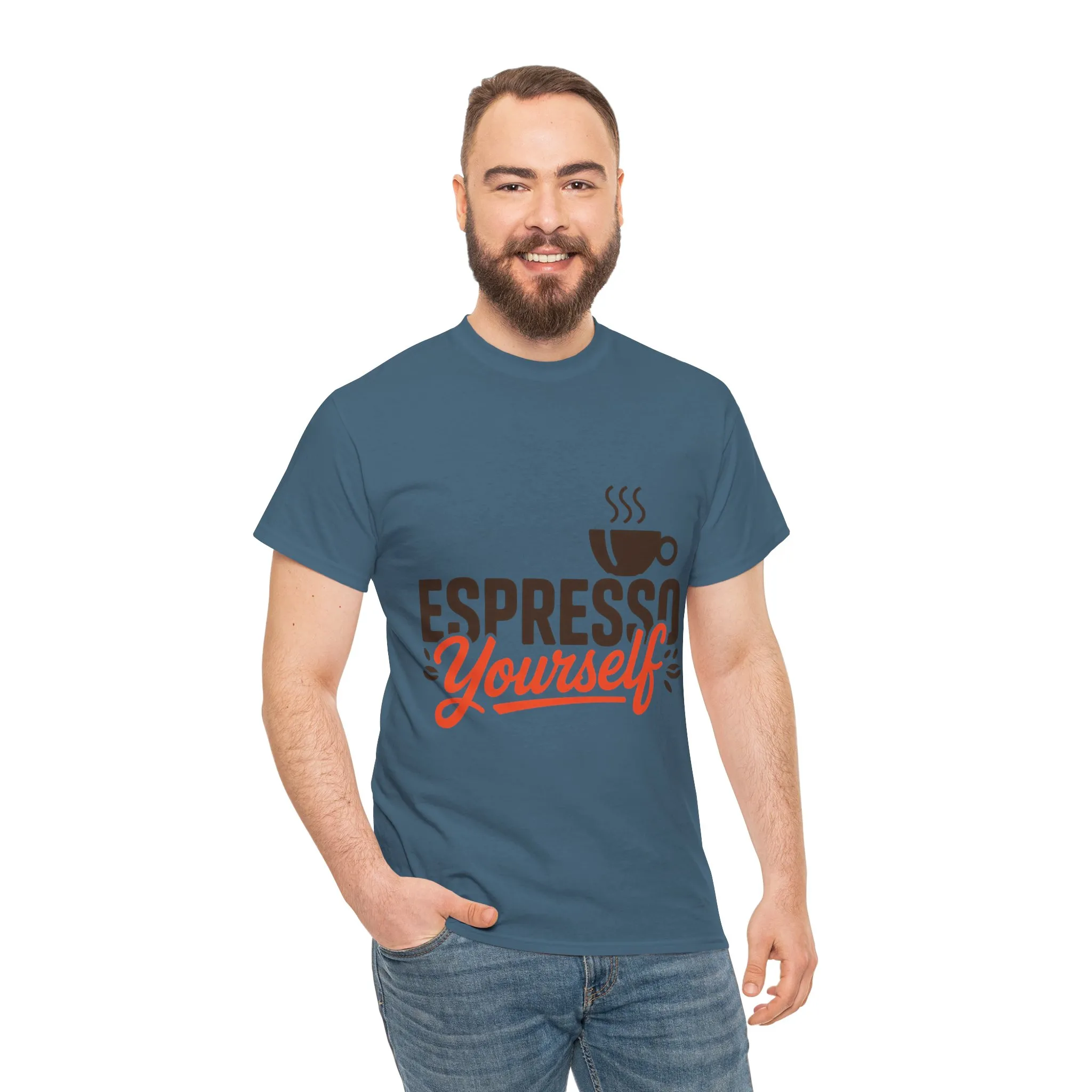 Espresso Yourself Mens T-Shirt, Funny Coffee Graphic Tee, Coffee Tee, Coffee Humor - Image 17