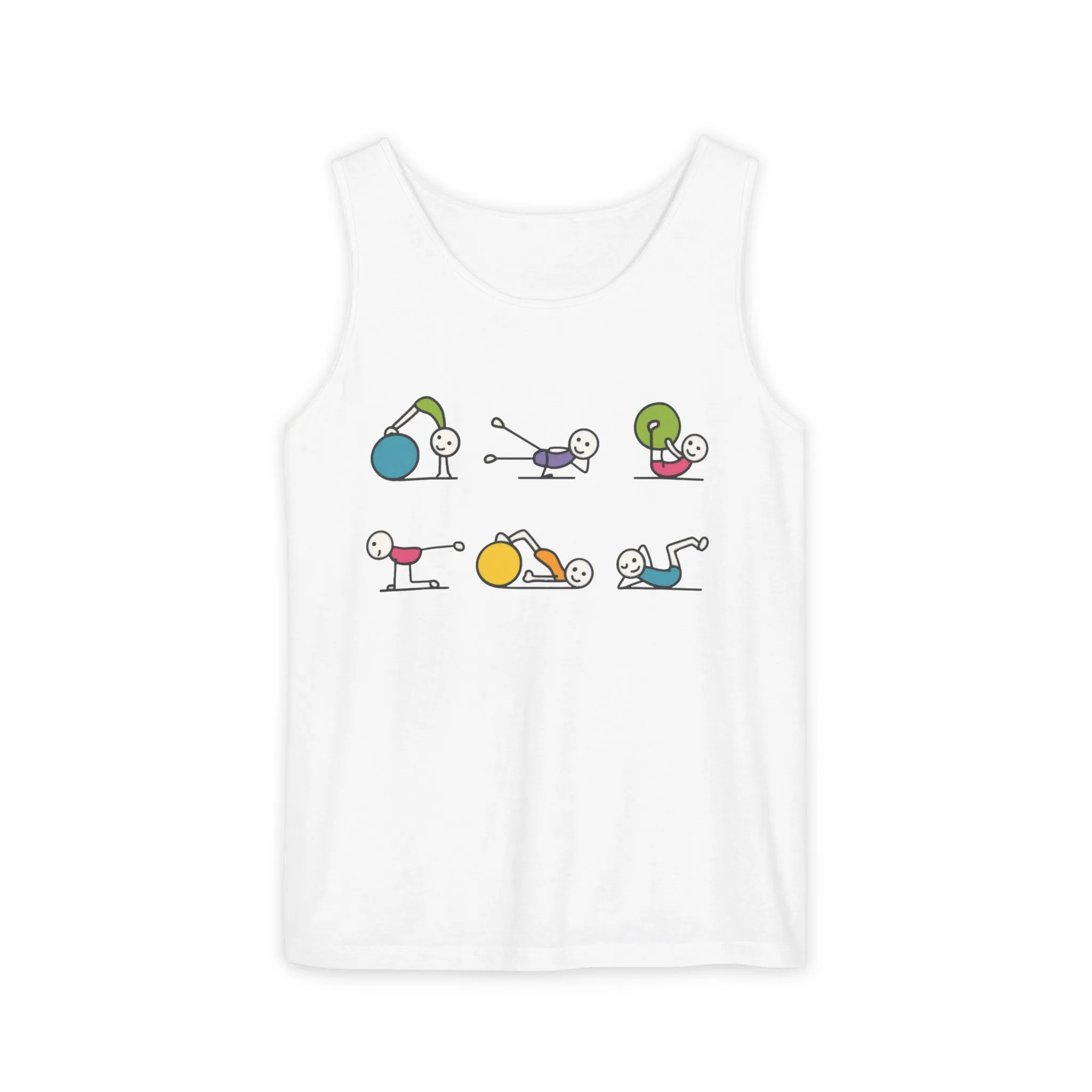 Womens Garment-Dyed Tank Top, Fit Fun Pilates Womens Tank Top, Cute Workout Shirt, Funny Yoga Gym Top for Women - Image 2