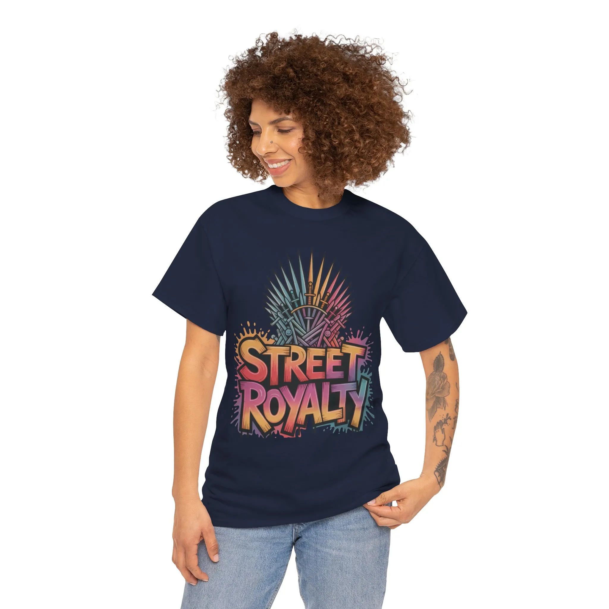 Street Royalty Women's T-Shirt, Graffiti Crown Graphic Tee, Urban Streetwear Top for Trendy Skater Girls - Image 16