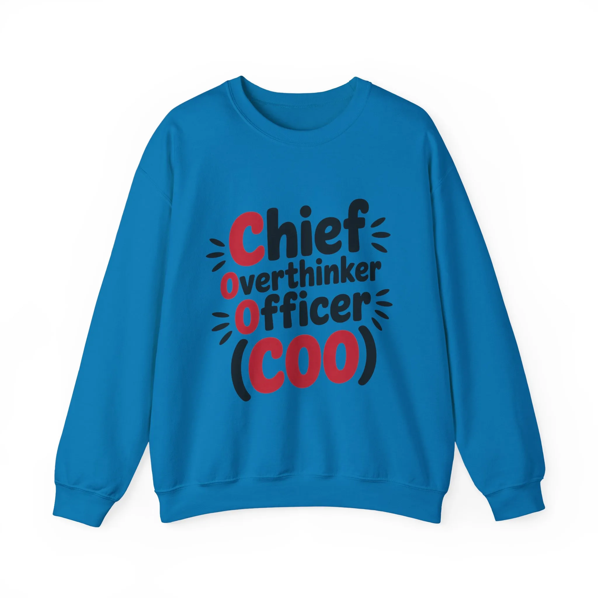 Chief Overthinker Officer Women's Sweatshirt, COO Funny Office Humor Graphic Pullover, Women's Heavy Blend™ Crewneck Sweatshirt - Image 35