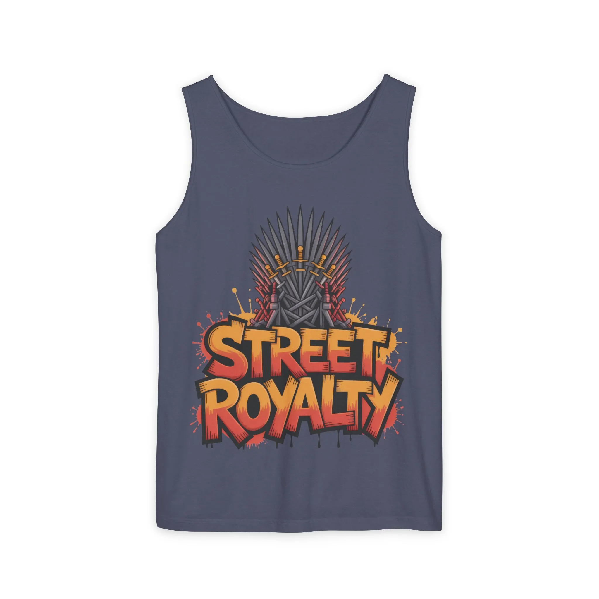 Street Royalty Men's Tank Top, Graffiti Crown Graphic Muscle Shirt, Urban Streetwear Sleeveless Skate Style - Image 18