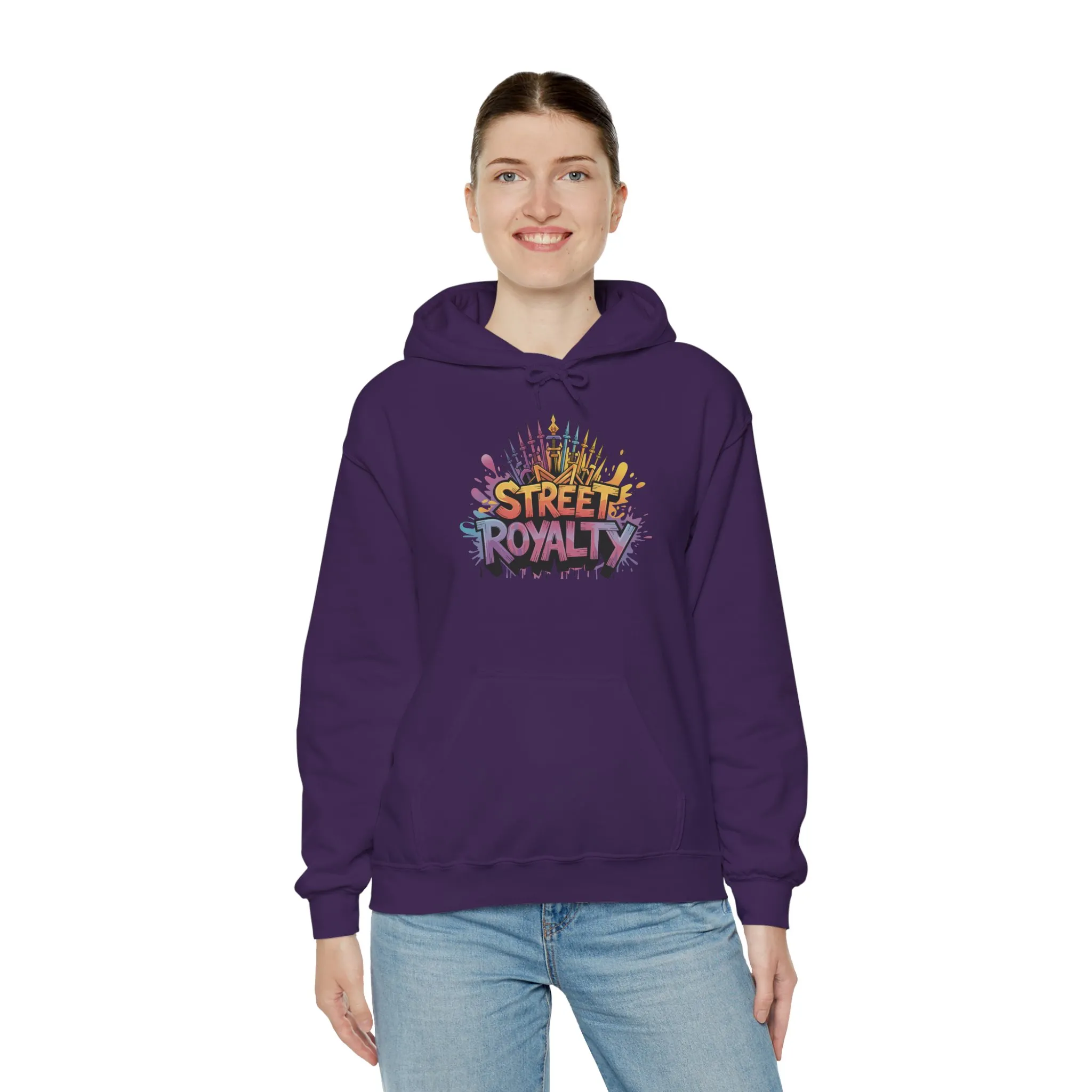 Street Royalty Women's Hoodie, Graffiti Crown Graphic Pullover, Urban Streetwear Sweatshirt for Girls - Image 30