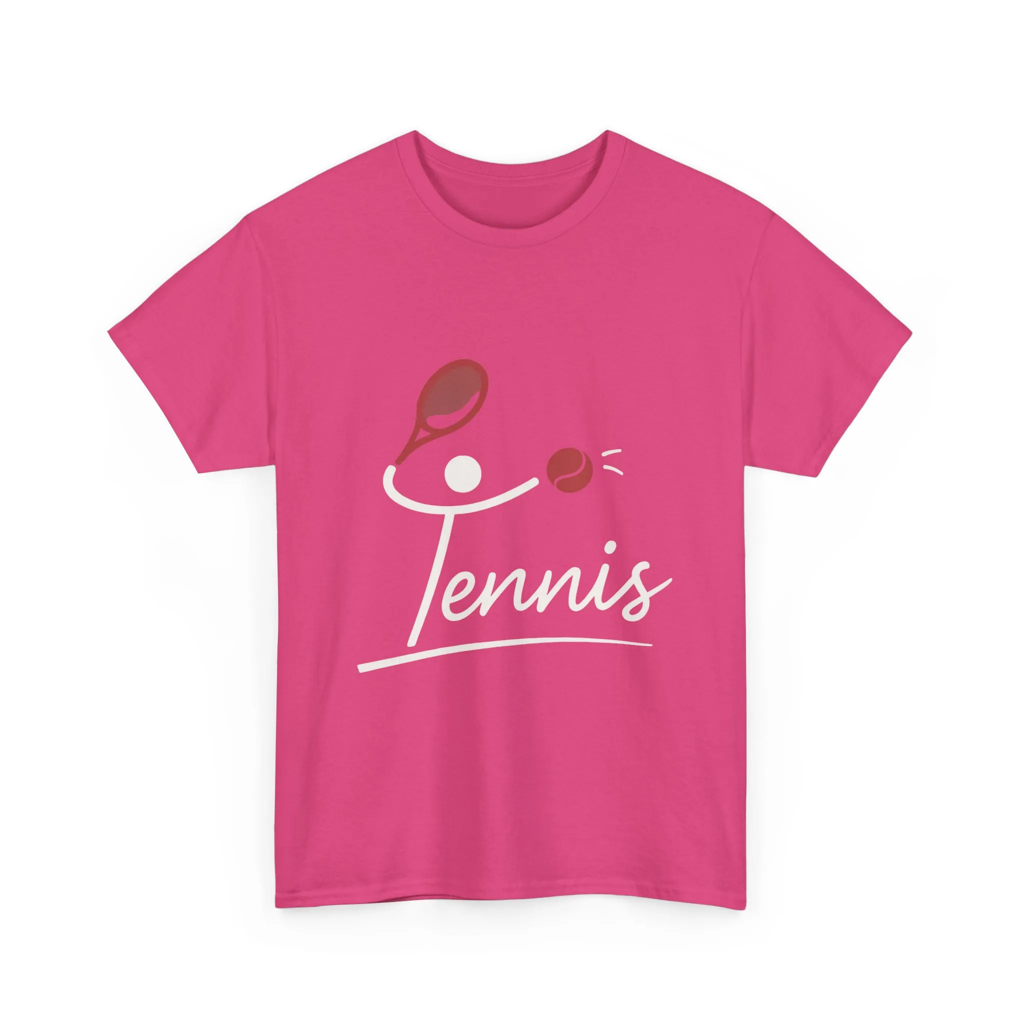 Womens Heavy Cotton Tee, Womens Tennis Graphic T-Shirt, Cute Sports Tee, Funny Workout Gym Top for Women - Image 22