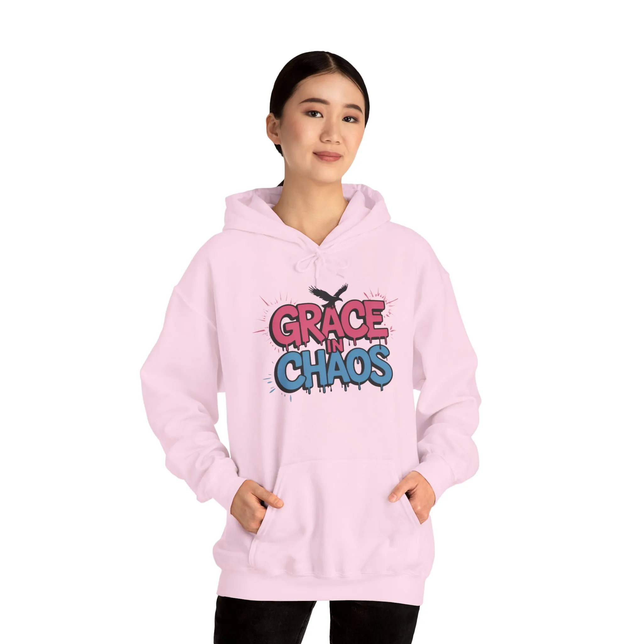Women's Hoodie Grace in Chaos, Graffiti Dripping Street Art Urban Hoodie, Bold Graphic Pullover - Image 35