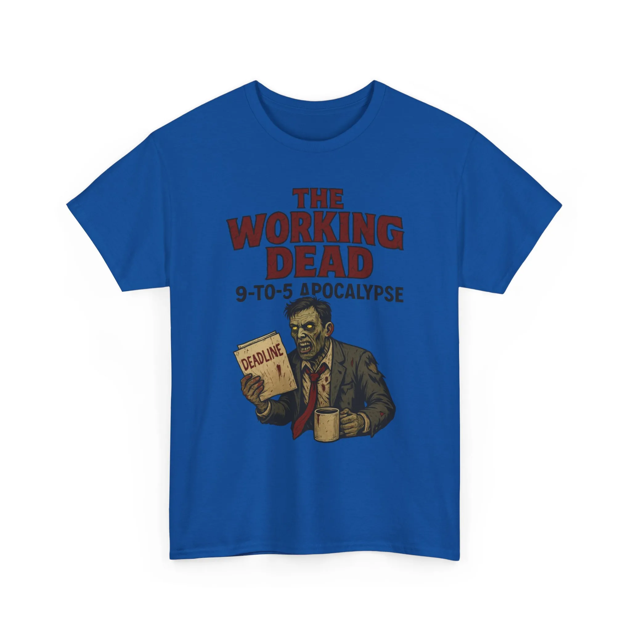 The Working Dead 9-to-5 Apocalypse Men's T-Shirt, Funny Horror Office Zombie Tee, Halloween Zombie Top, Work Humor Sweatshirt - Image 27