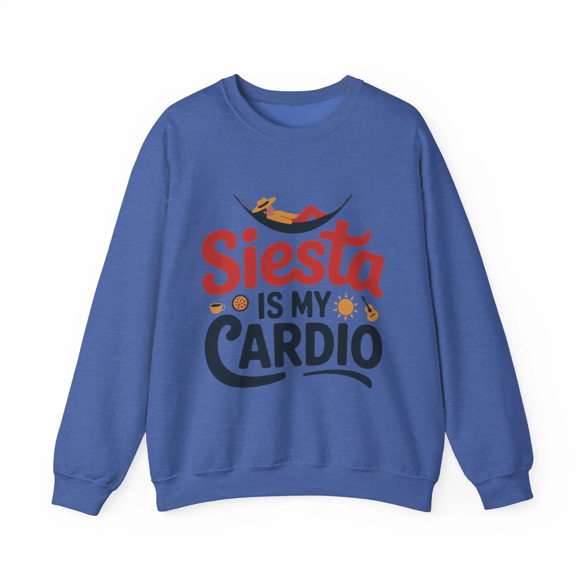 Mens Heavy Blend™ Crewneck Sweatshirt, Siesta Is My Cardio Funny Mens Sweatshirt Spain Gift - Image 16